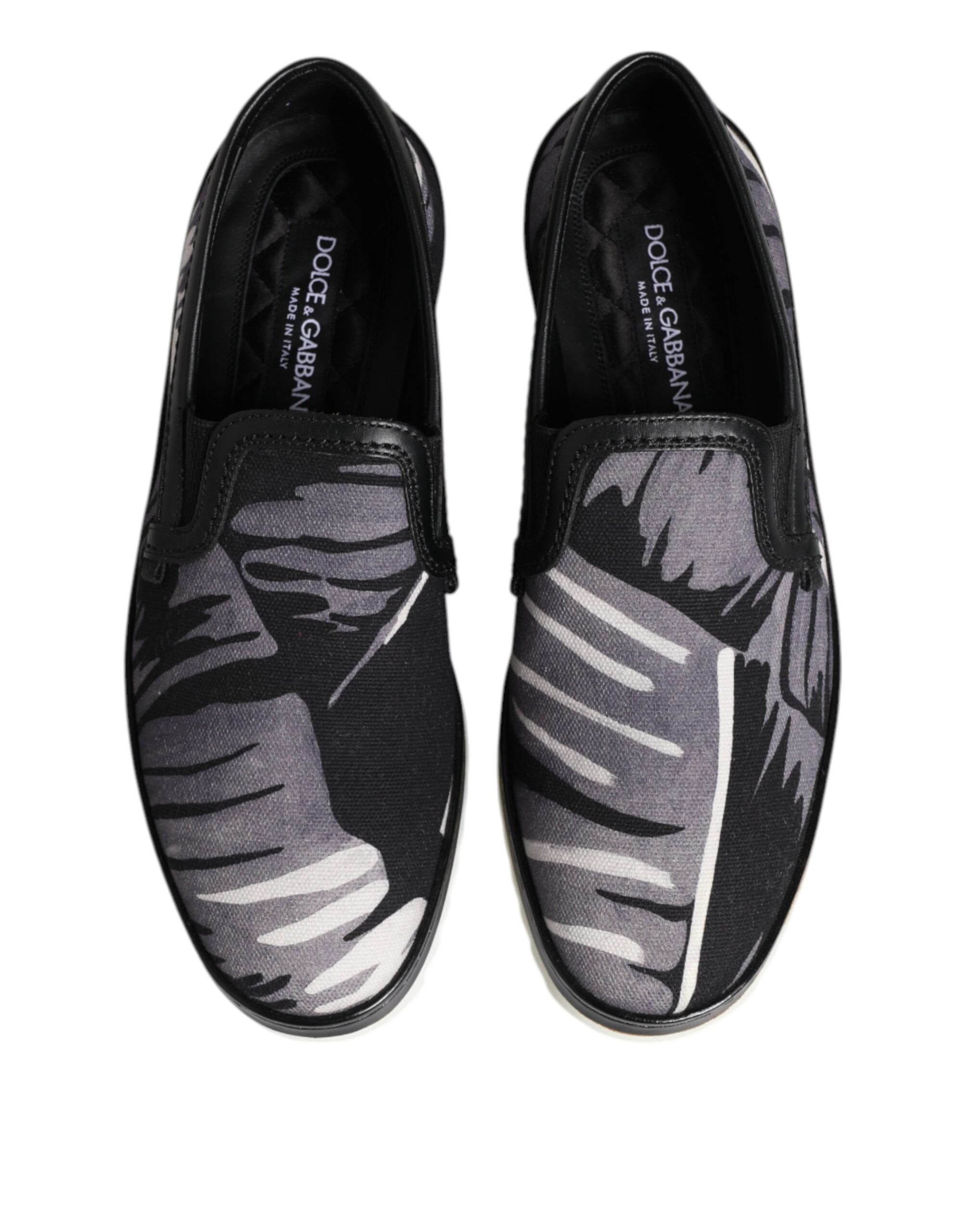 Baskets noires tropicales à enfiler pour homme Dolce &amp; Gabbana