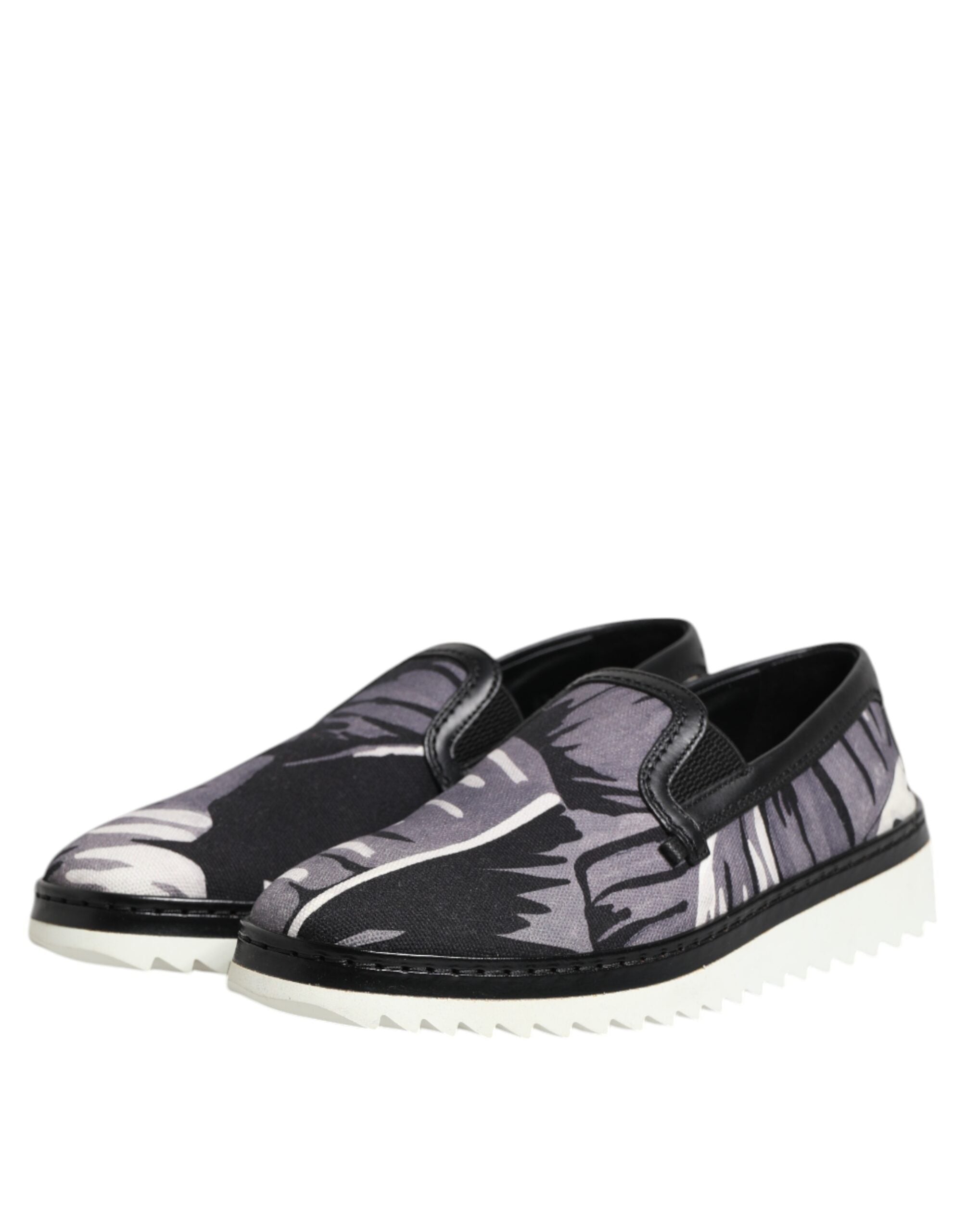 Baskets noires tropicales à enfiler pour homme Dolce &amp; Gabbana