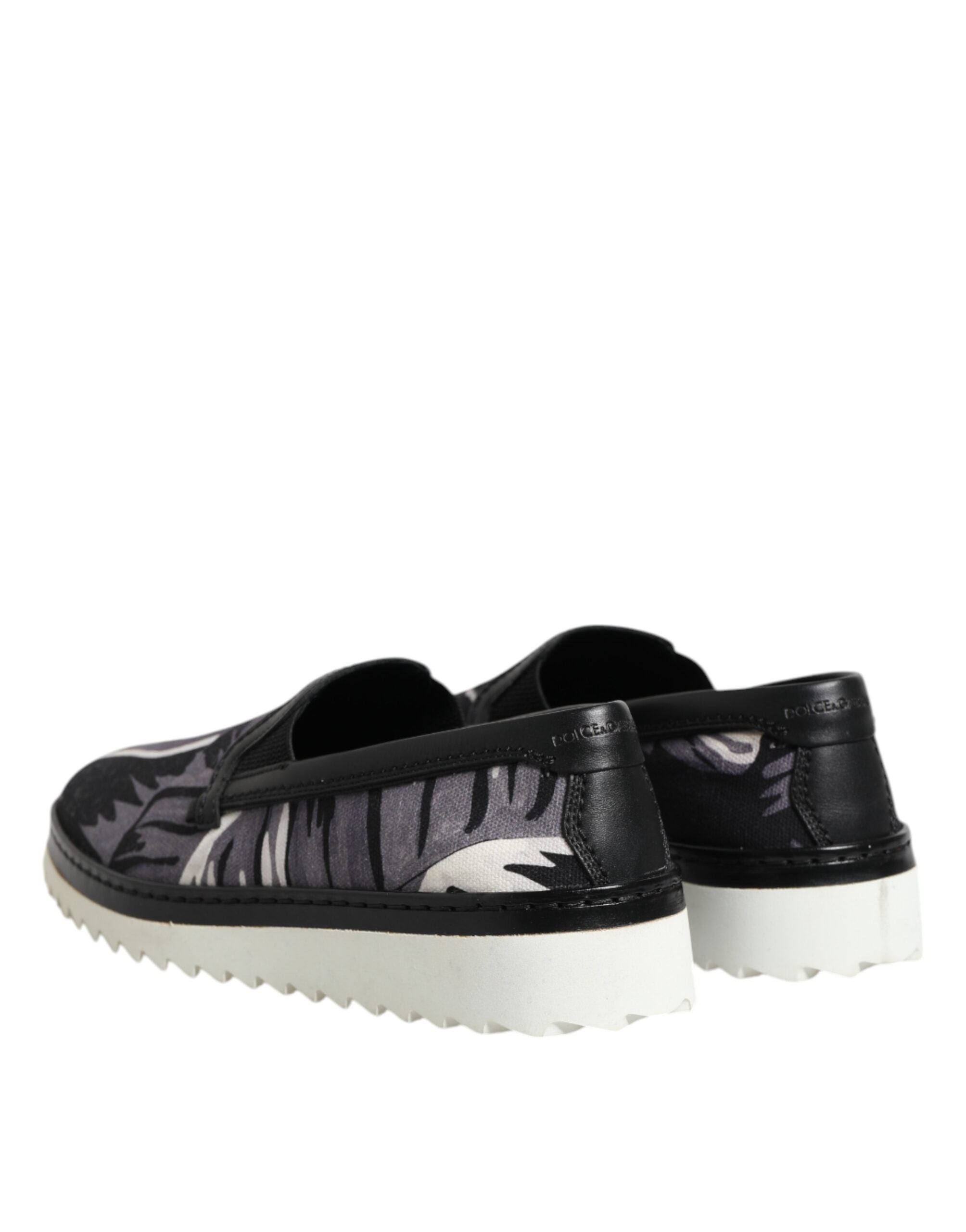 Baskets noires tropicales à enfiler pour homme Dolce &amp; Gabbana