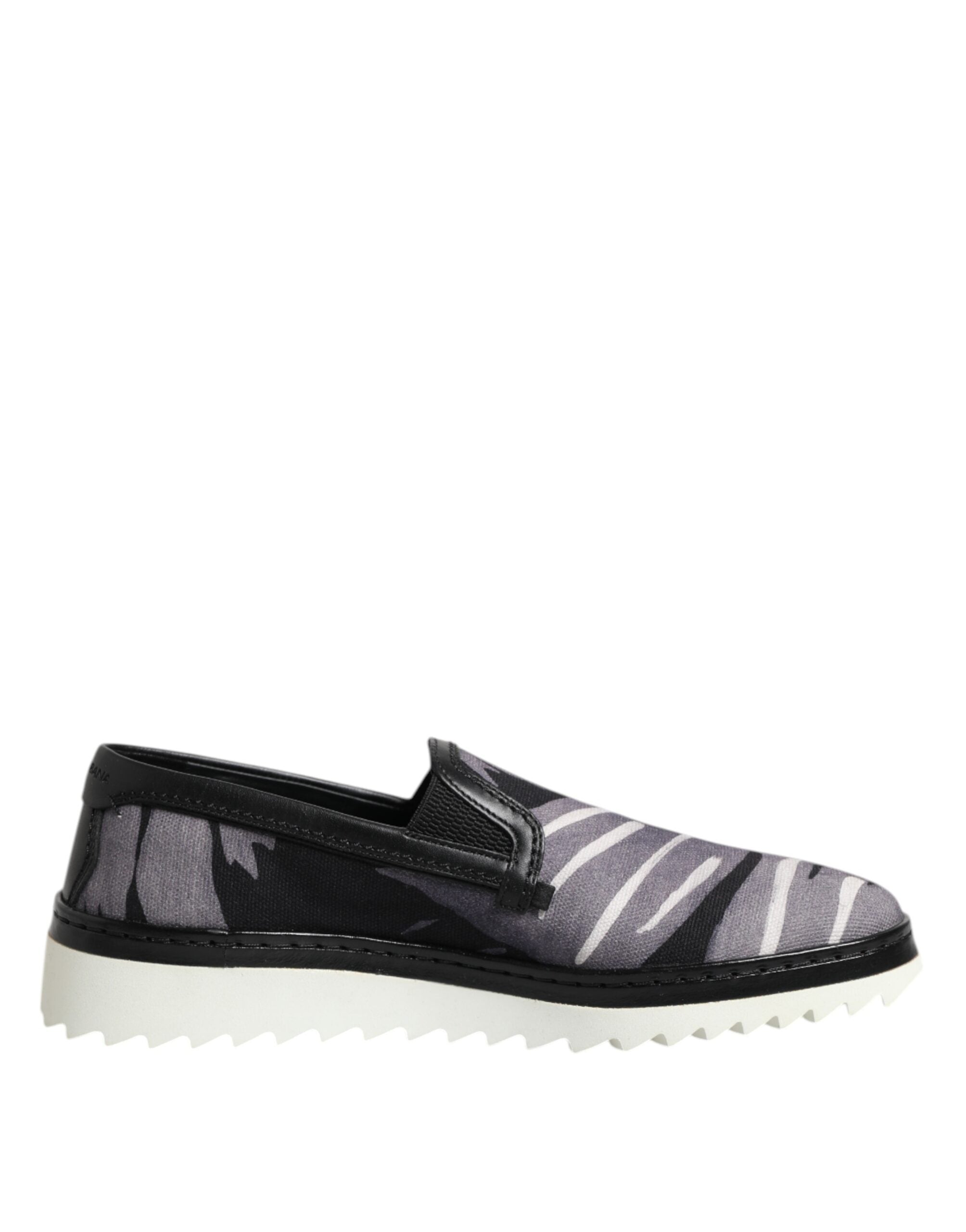 Baskets noires tropicales à enfiler pour homme Dolce &amp; Gabbana