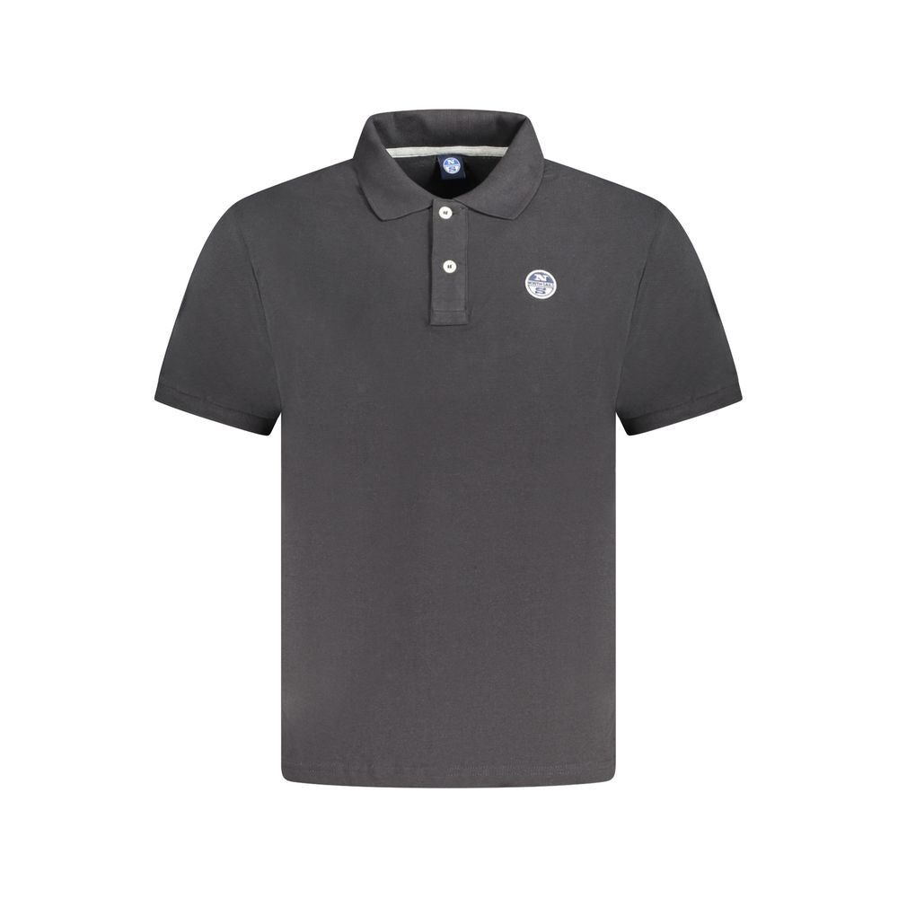 North Sails Herren Poloshirt aus schwarzer Baumwolle