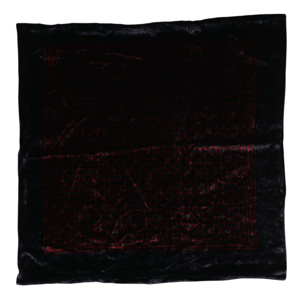 Dolce &amp; Gabbana Schwarz-Roter Viskose-Foulardschal für Herren