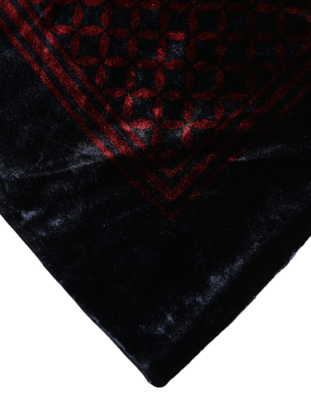 Dolce &amp; Gabbana Schwarz-Roter Viskose-Foulardschal für Herren