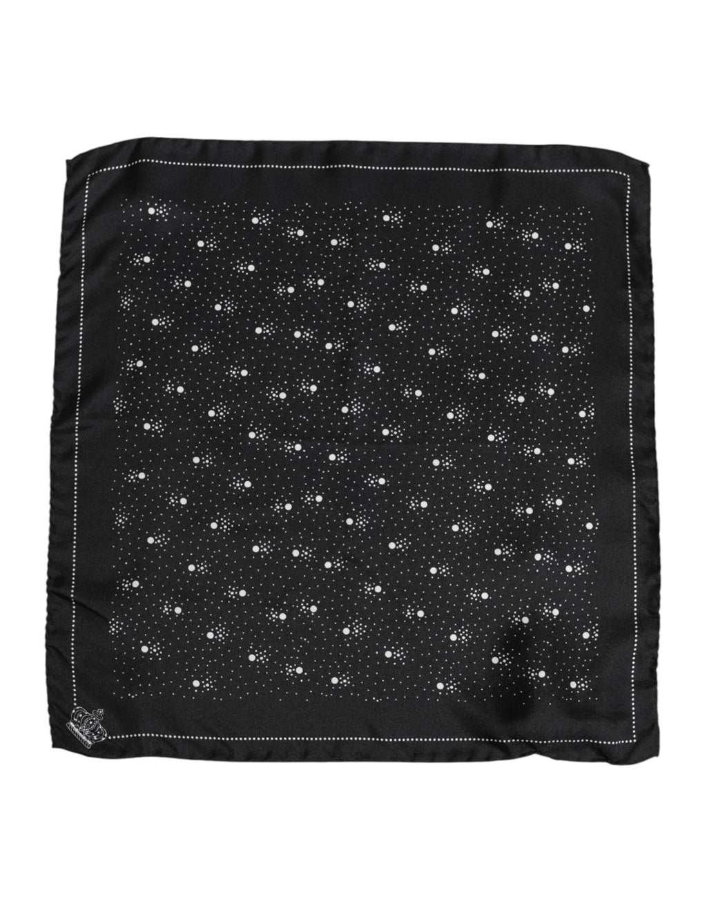 Foulard carré imprimé noir et blanc Dolce &amp; Gabbana pour homme