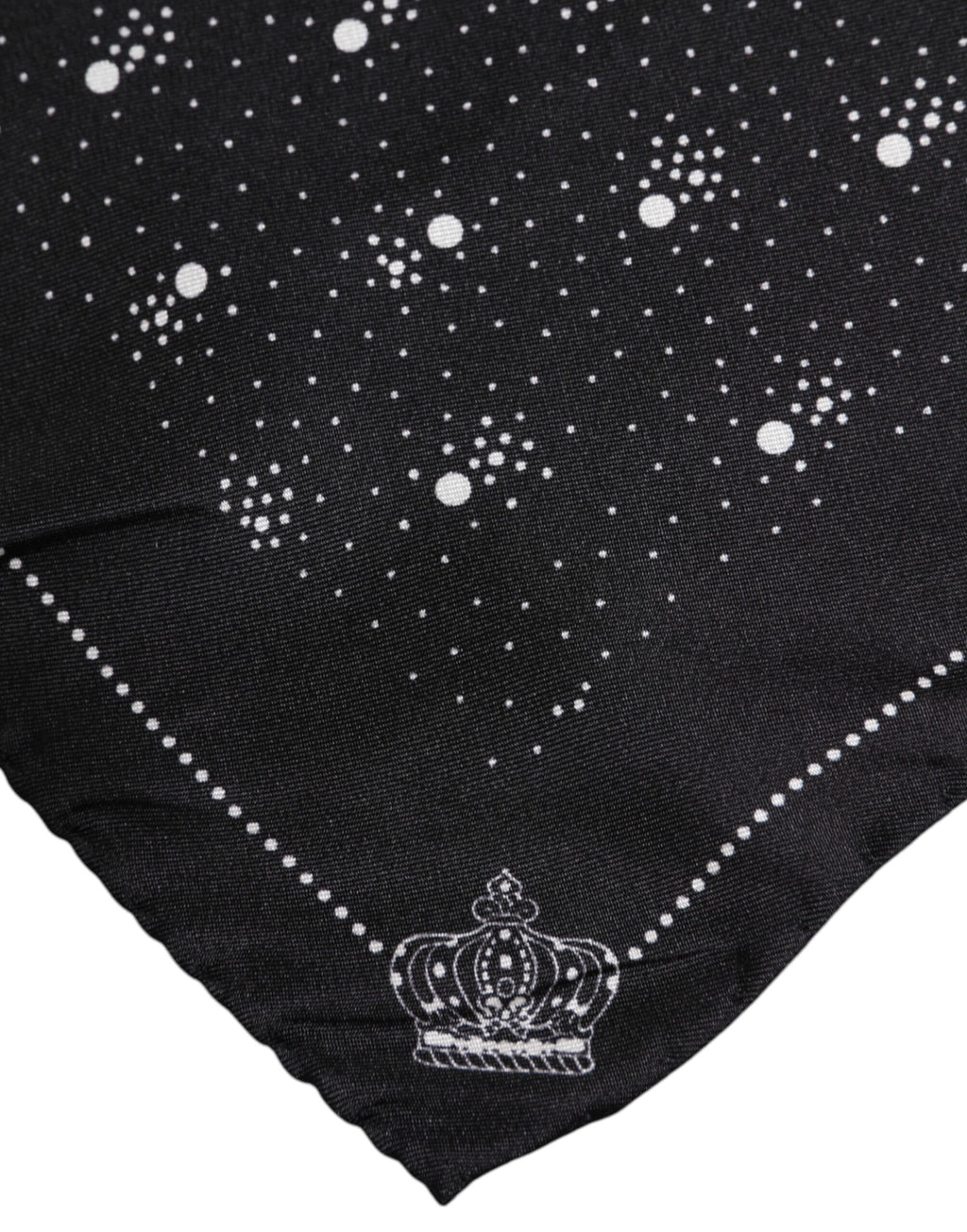 Foulard carré imprimé noir et blanc Dolce &amp; Gabbana pour homme