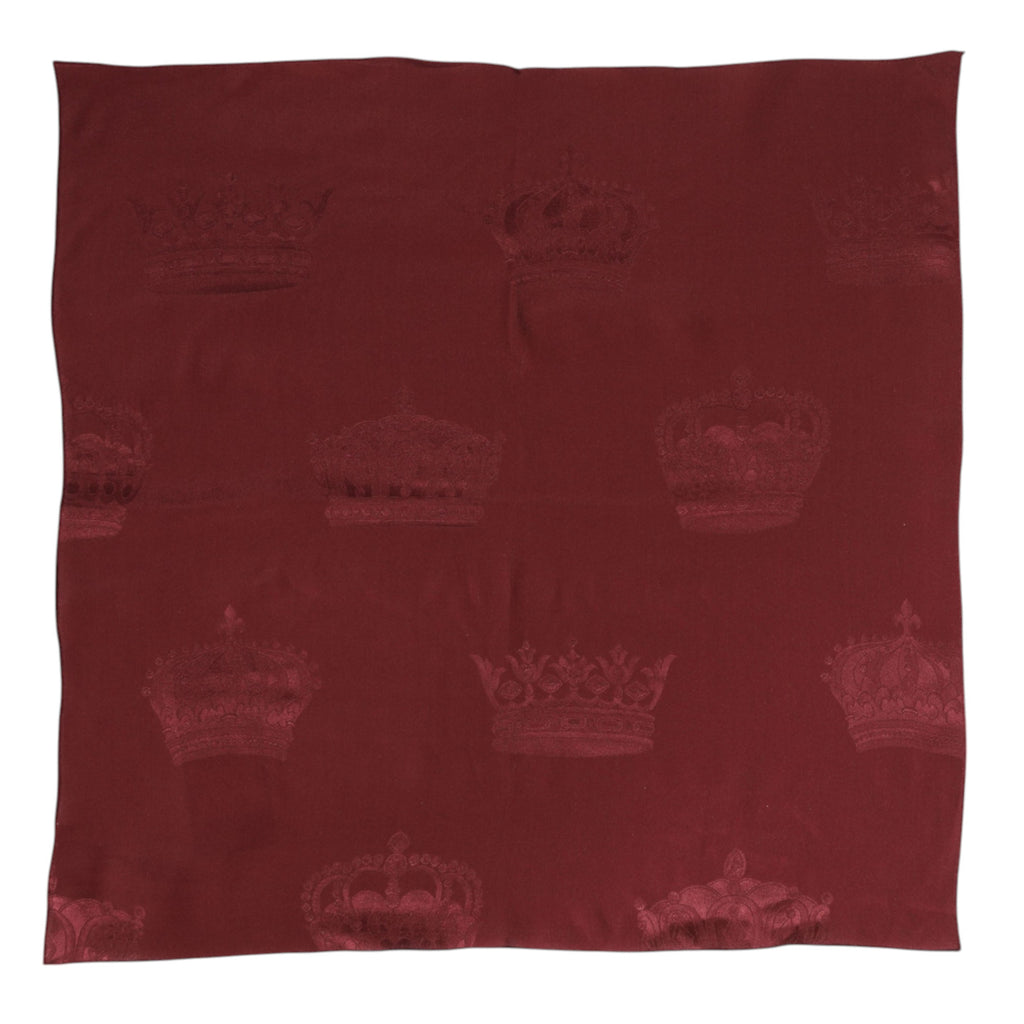 Foulard carré en soie marron Dolce &amp; Gabbana pour homme