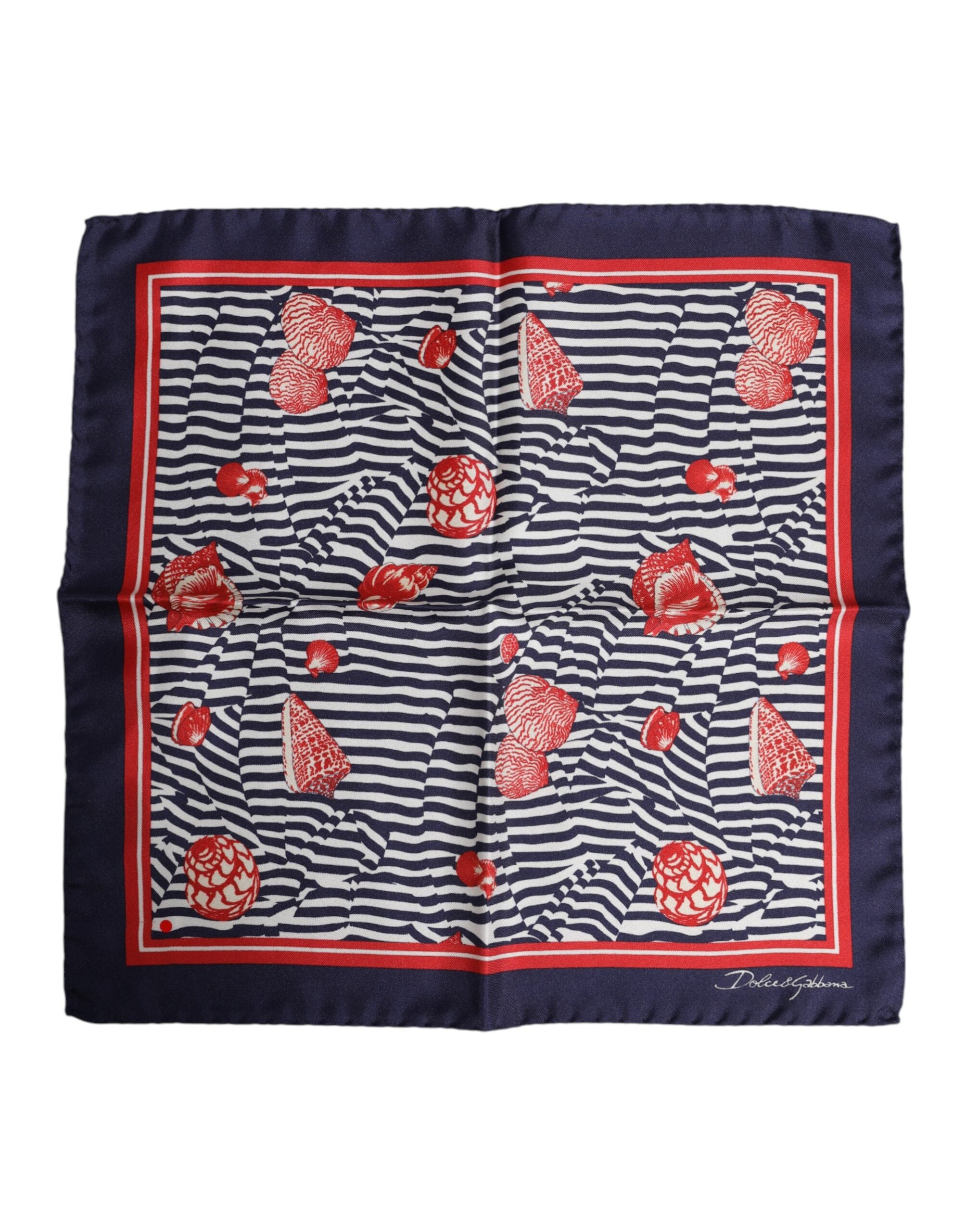 Dolce &amp; Gabbana Multicolor Seashells Square Herren Foulard Schal