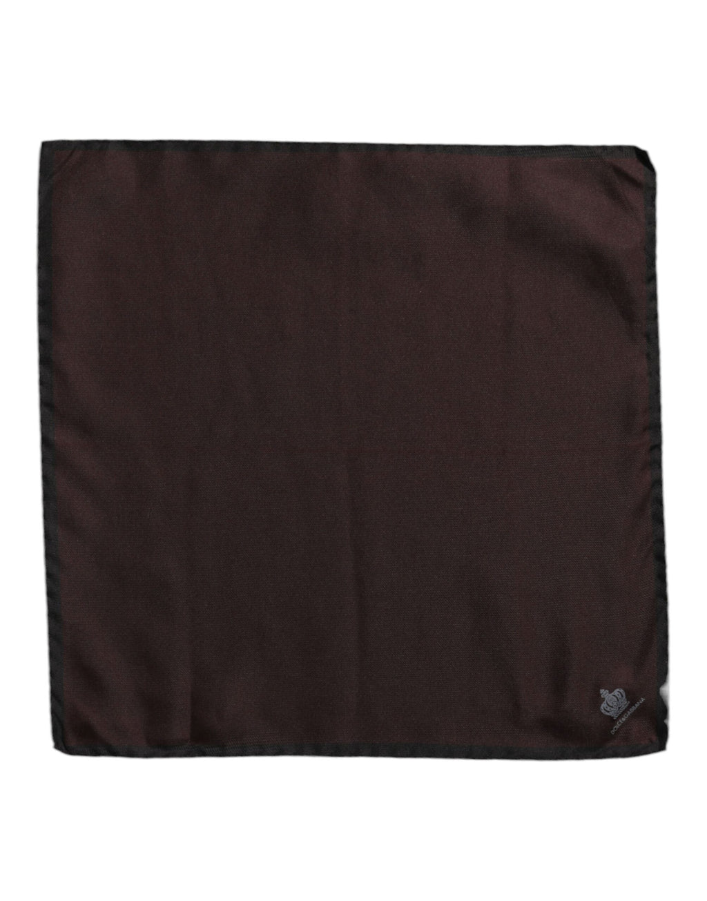 Foulard carré en soie marron Dolce &amp; Gabbana DG Crown pour homme