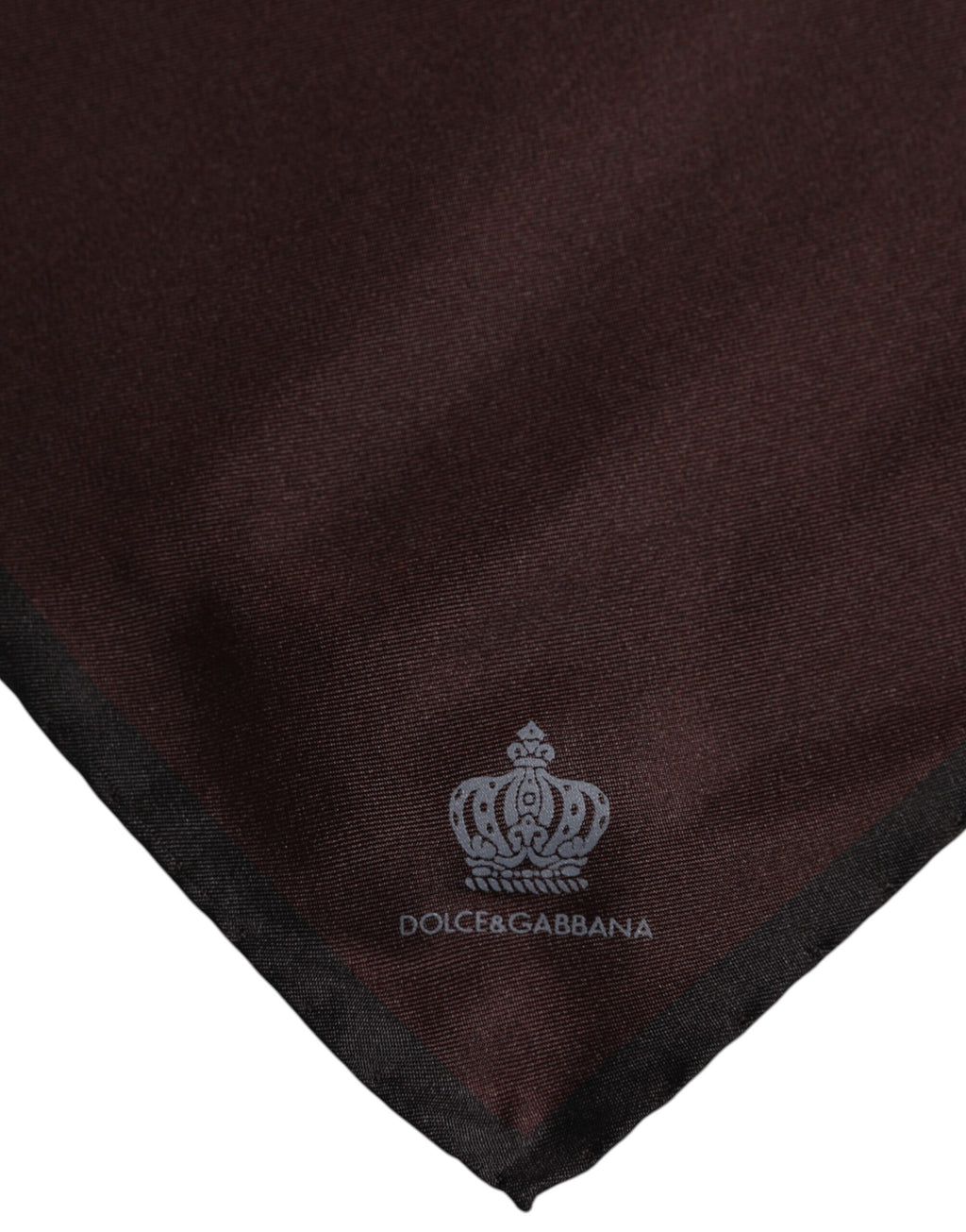 Foulard carré en soie marron Dolce &amp; Gabbana DG Crown pour homme