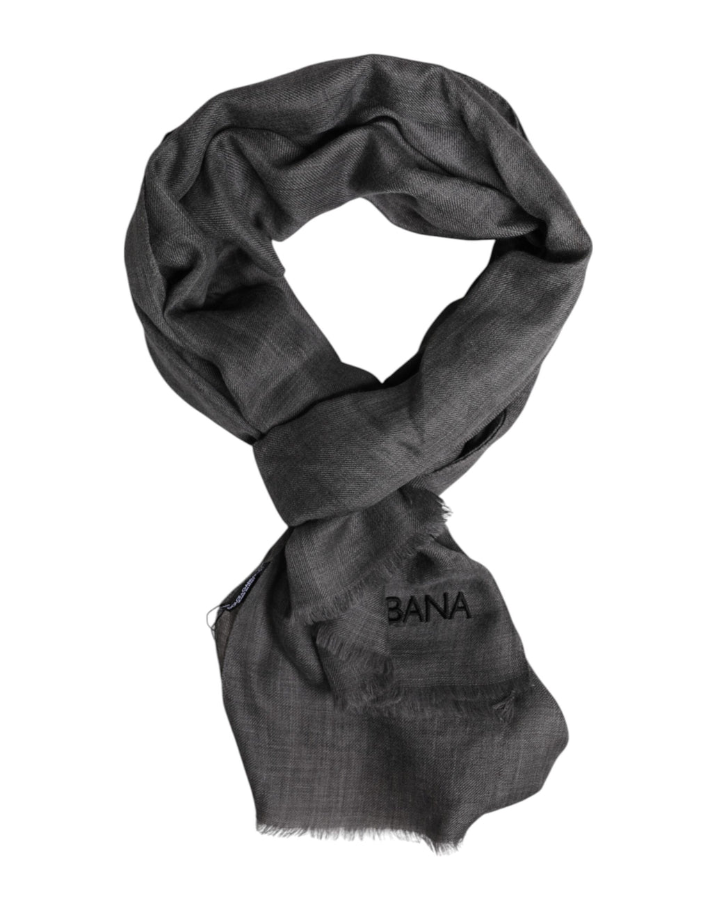 Foulard châle cache-cou imprimé logo gris Dolce &amp; Gabbana