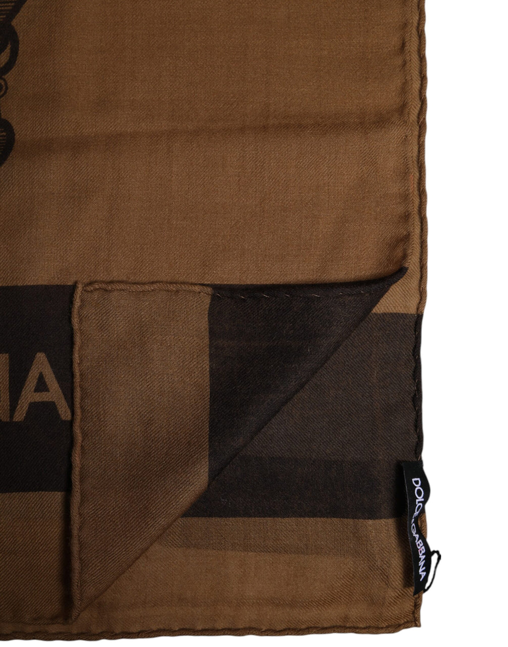 Foulard Dolce &amp; Gabbana marron DG Crown pour homme
