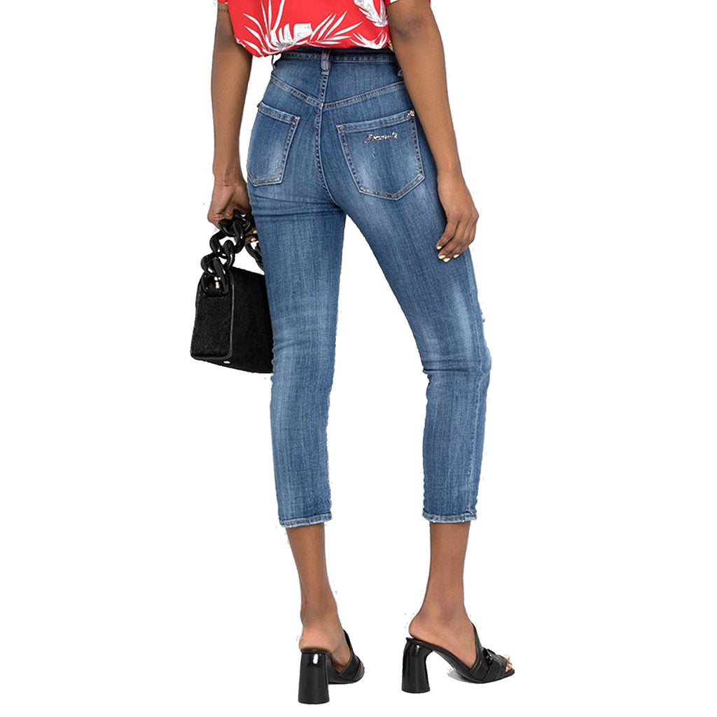 Dsquared2 Coton Denim Cropped Jeans