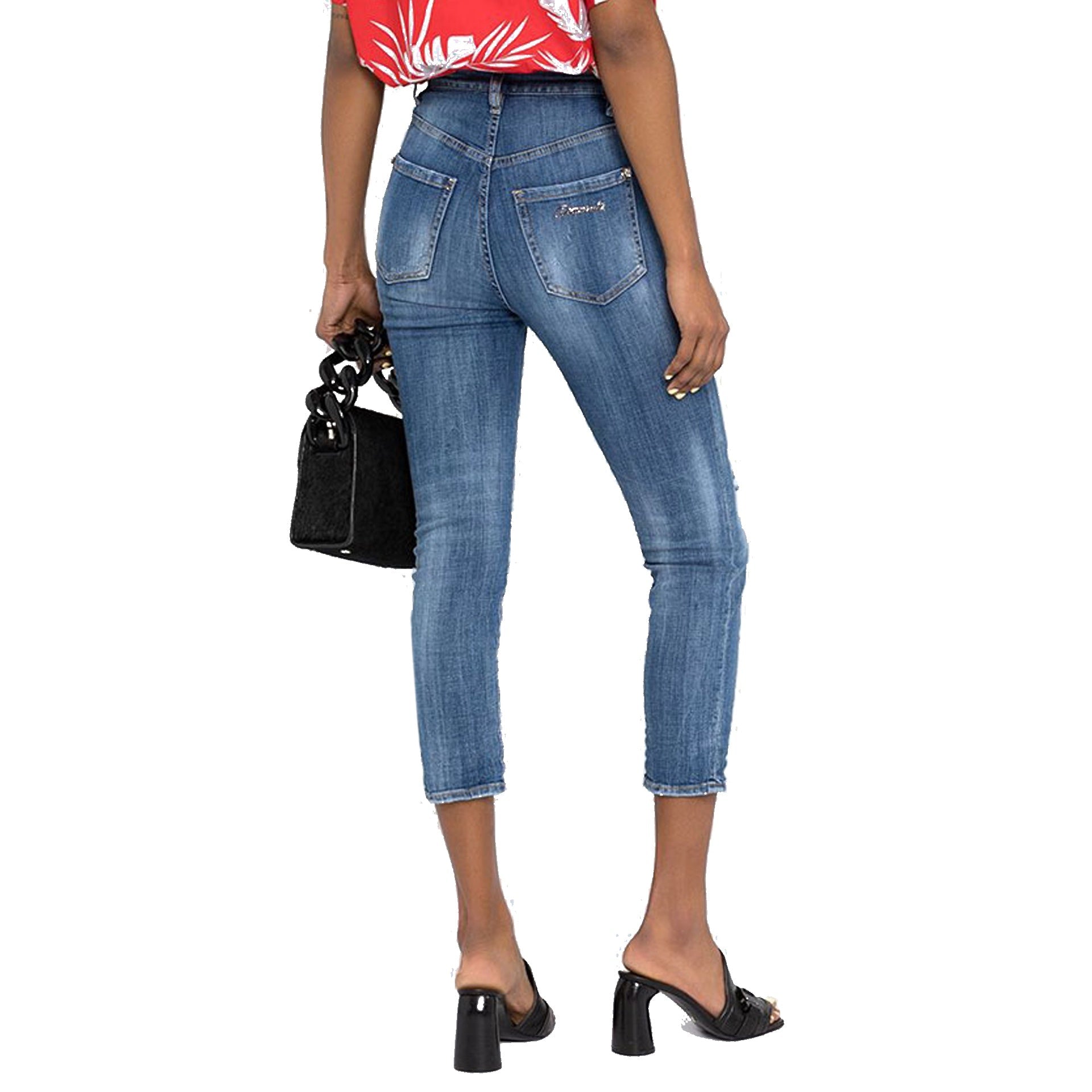 Dsquared2 Coton Denim Cropped Jeans