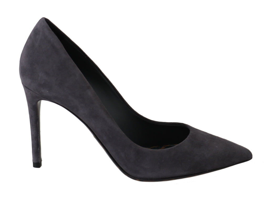 Escarpins à talons aiguilles élégants en daim gris Dolce &amp; Gabbana