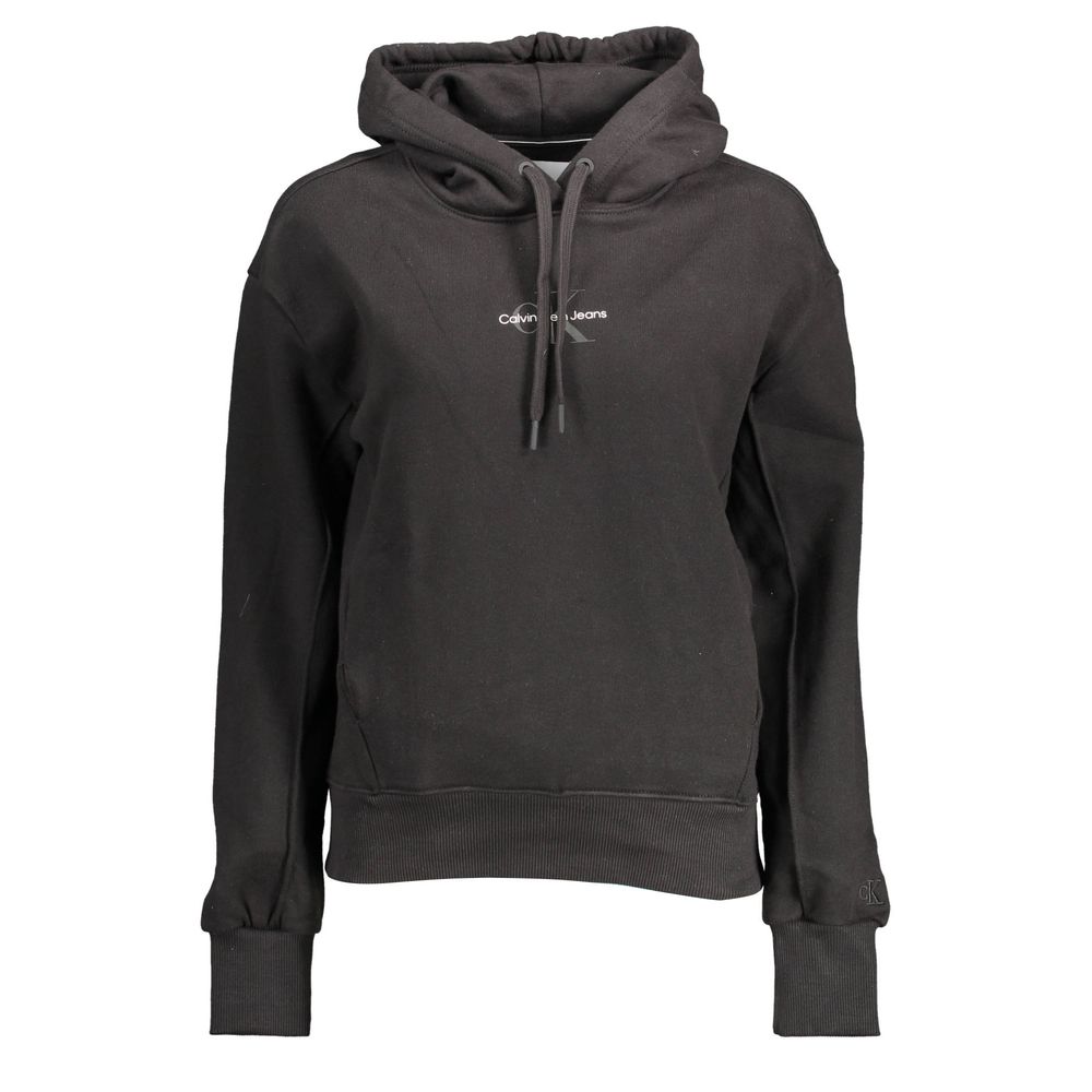 Calvin Klein Damen Pullover aus schwarzer Baumwolle