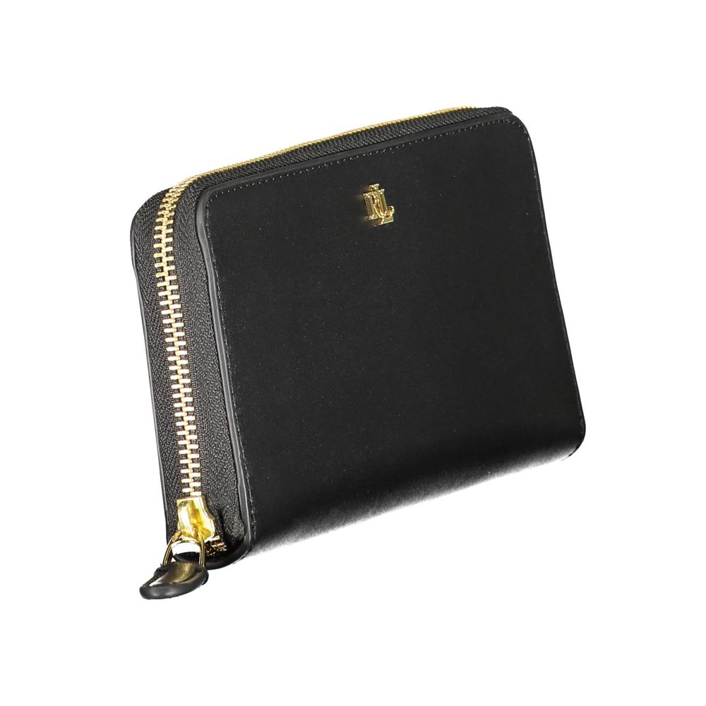 Portefeuille en cuir noir Ralph Lauren