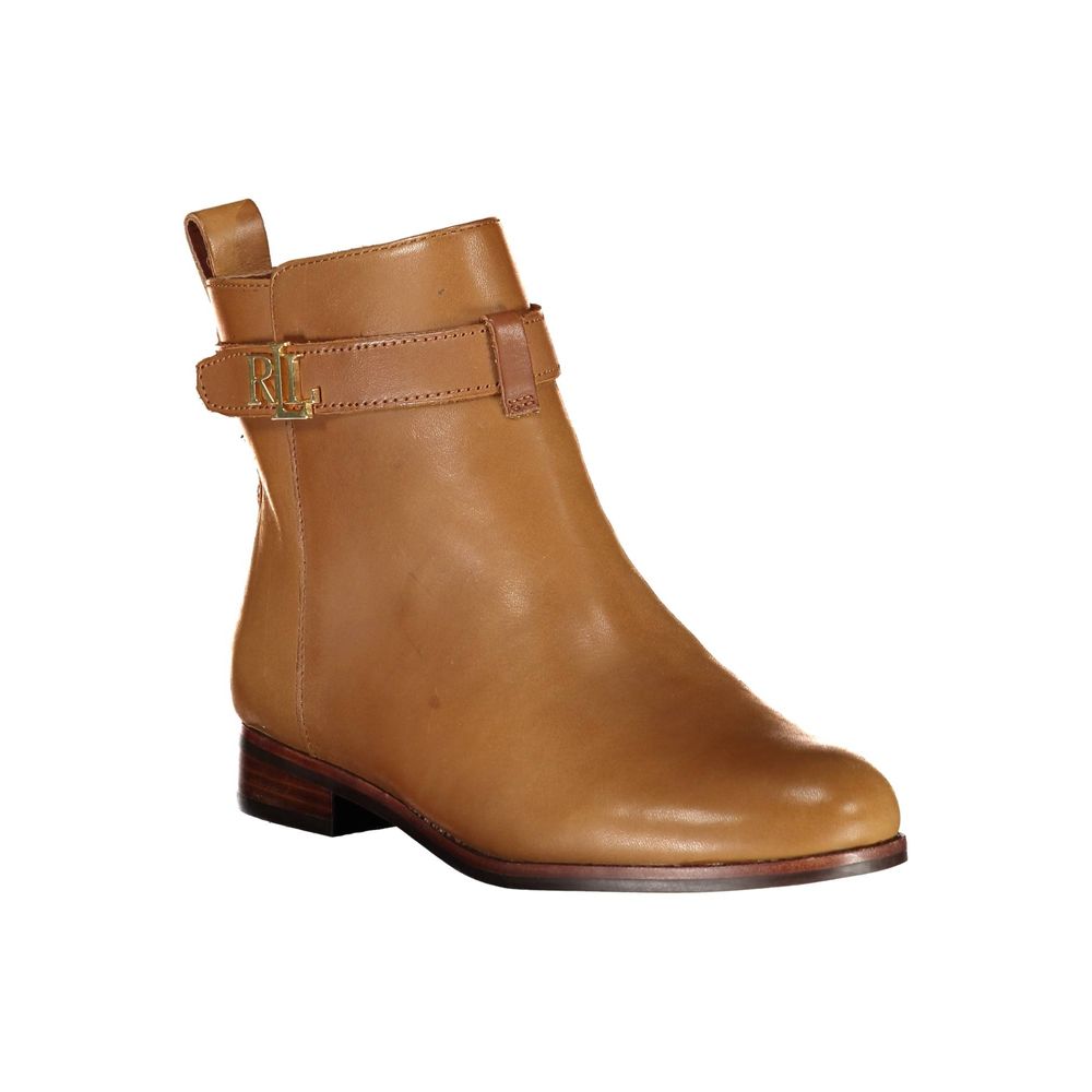 Bottes en cuir marron Ralph Lauren pour femme