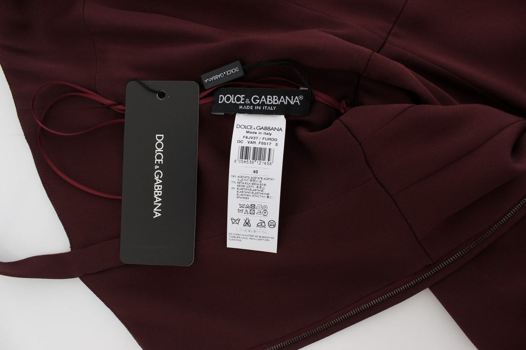 Dolce &amp; Gabbana Elegantes Bordeaux Etuikleid