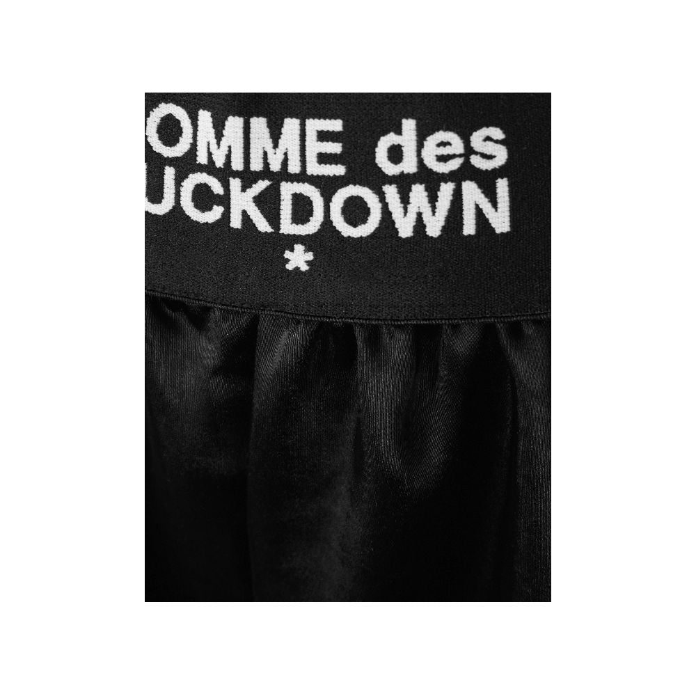 Comme Des Fuckdown Schwarze Polyester-Shorts
