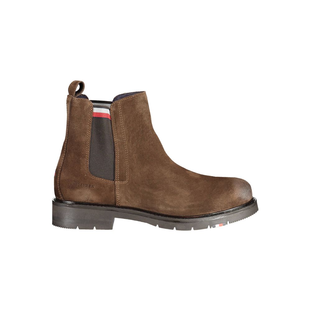 Tommy Hilfiger – Braune Polyesterstiefel