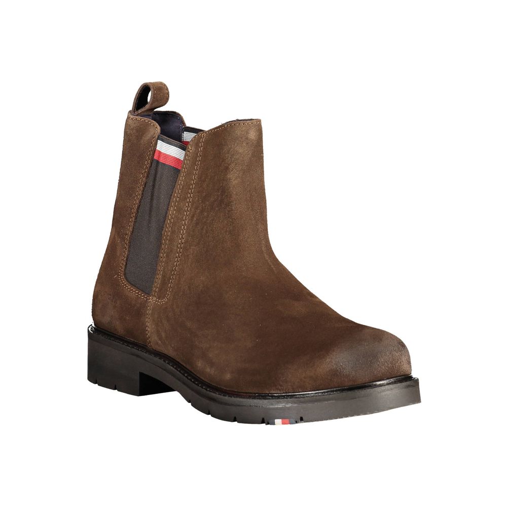 Tommy Hilfiger – Braune Polyesterstiefel