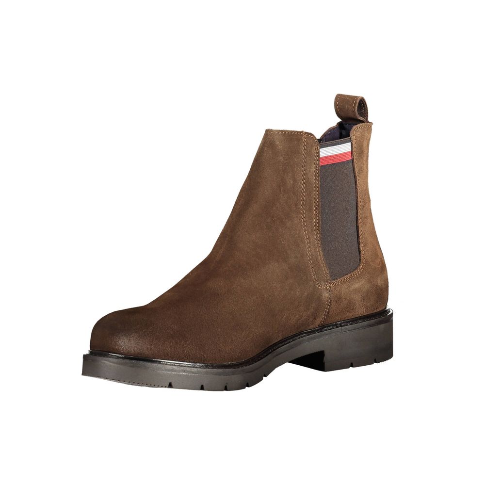 Tommy Hilfiger – Braune Polyesterstiefel