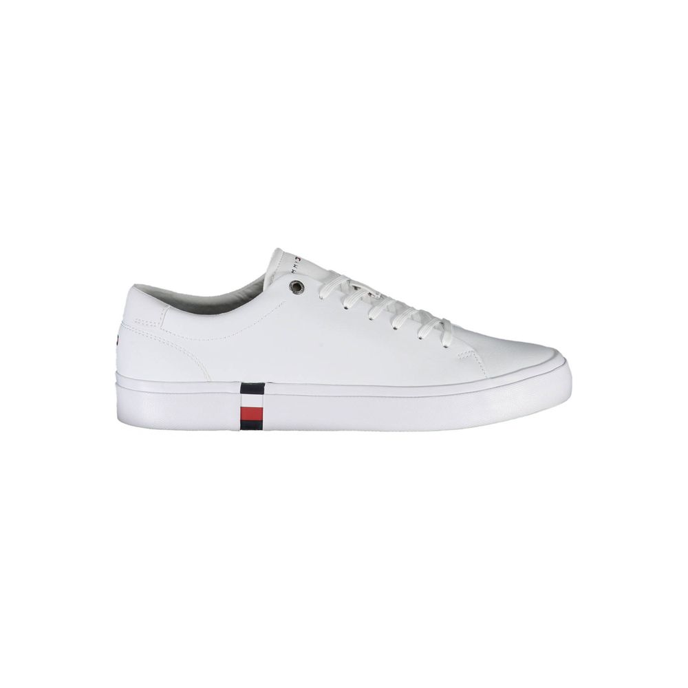 Tommy Hilfiger – Weiße Polyester-Sneaker