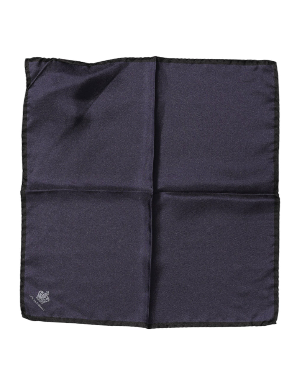 Foulard carré en soie bleu DG Crown pour homme Dolce &amp; Gabbana