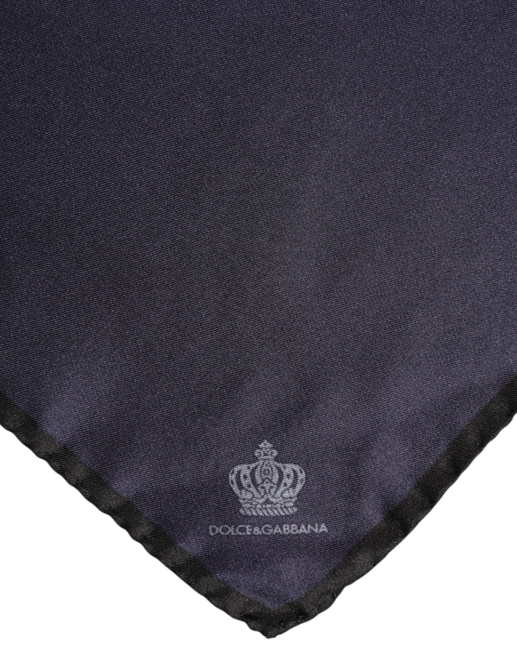 Foulard carré en soie bleu DG Crown pour homme Dolce &amp; Gabbana