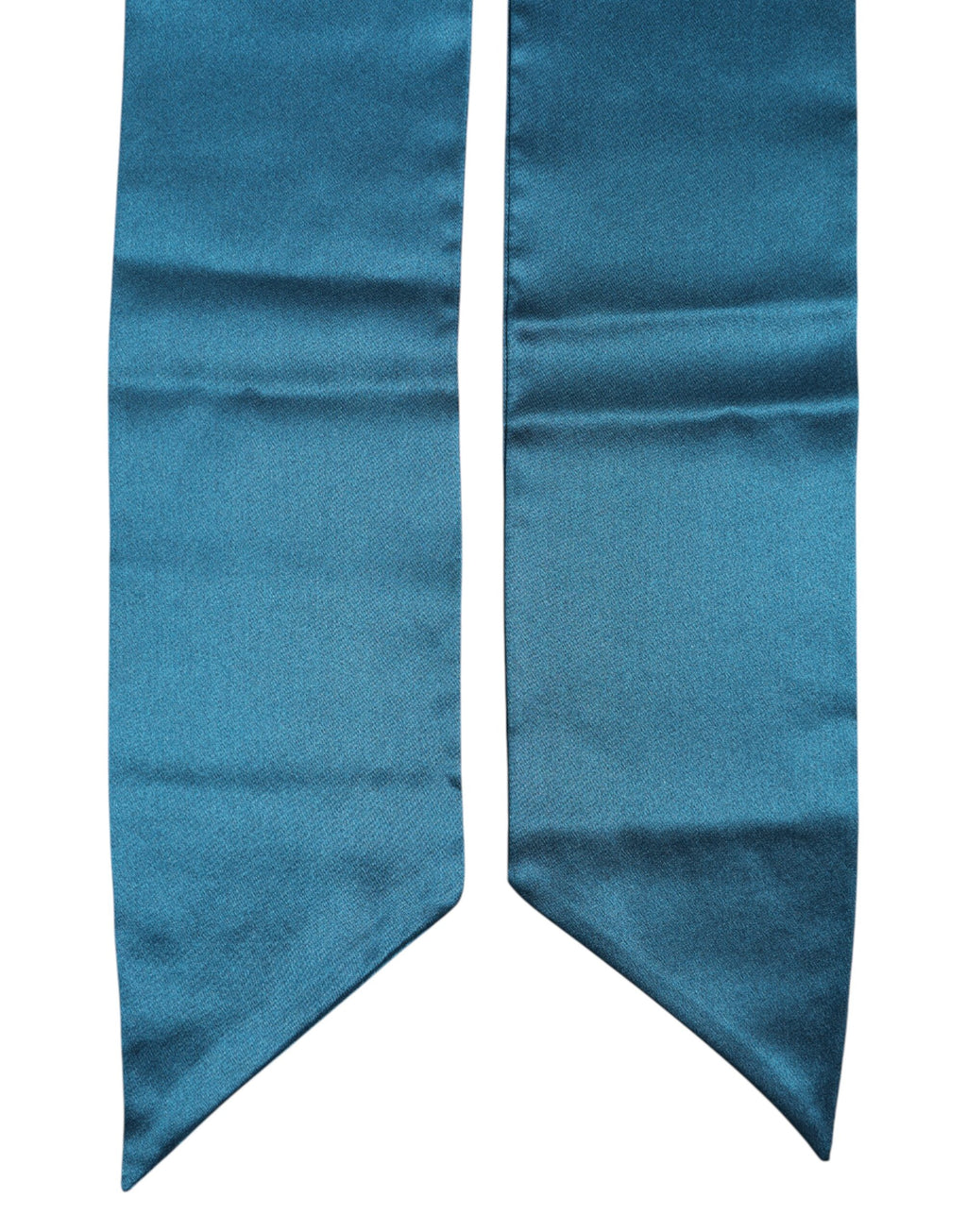 Foulard fin en satin de soie bleu Dolce &amp; Gabbana