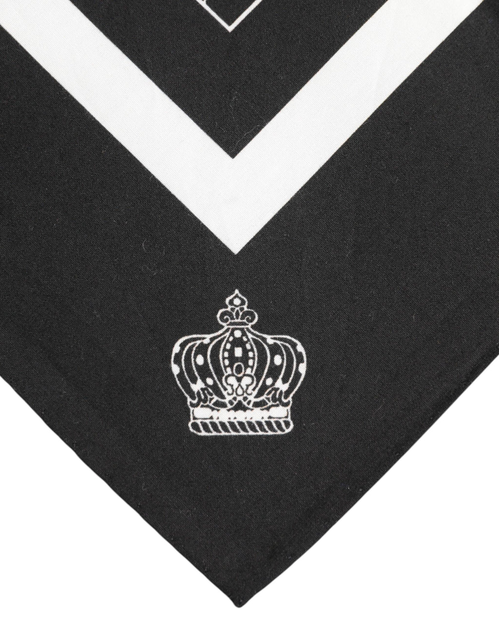 Foulard carré imprimé noir et blanc Dolce &amp; Gabbana pour homme