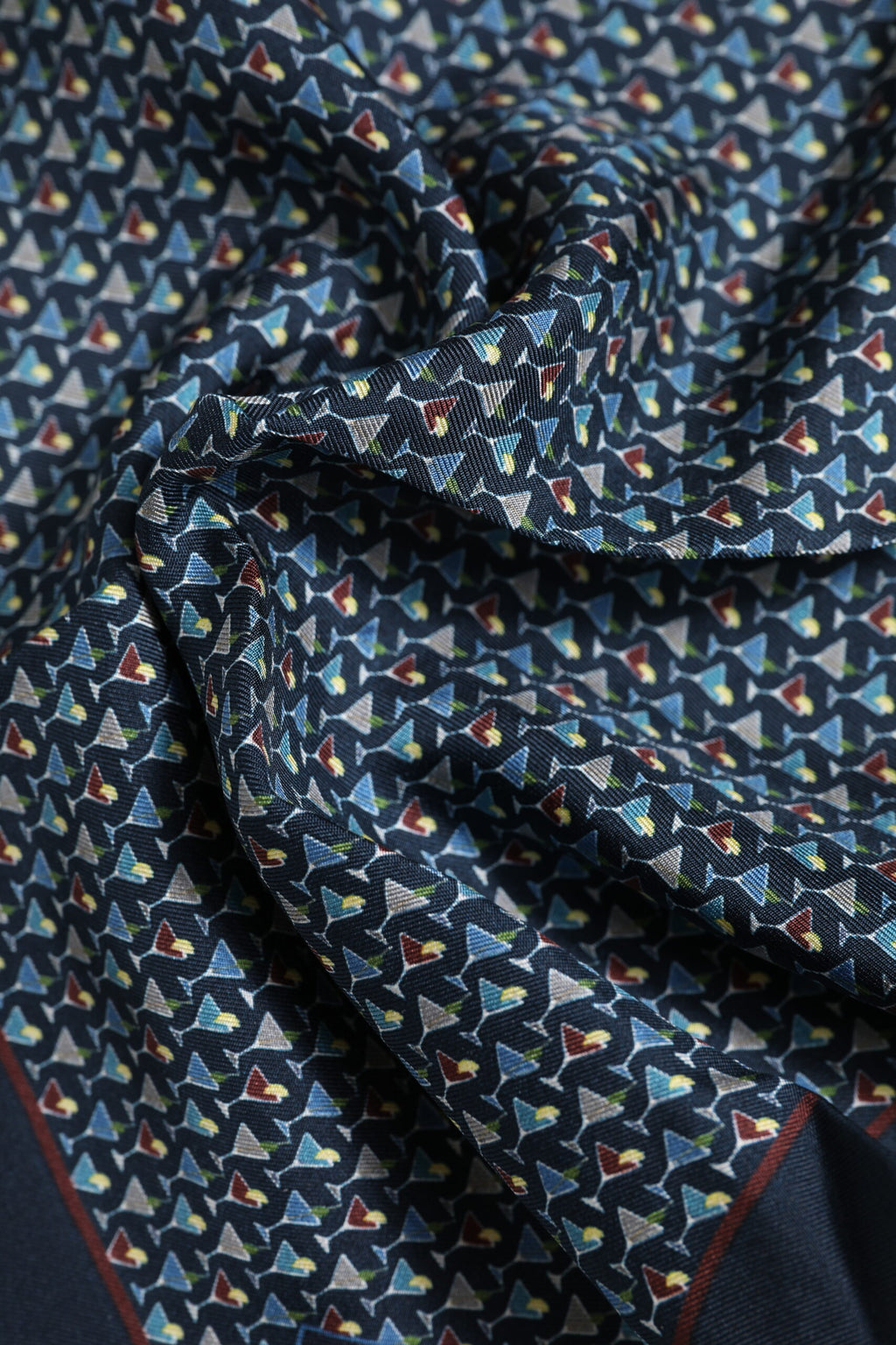 Foulard carré en soie bleu cocktail Dolce &amp; Gabbana