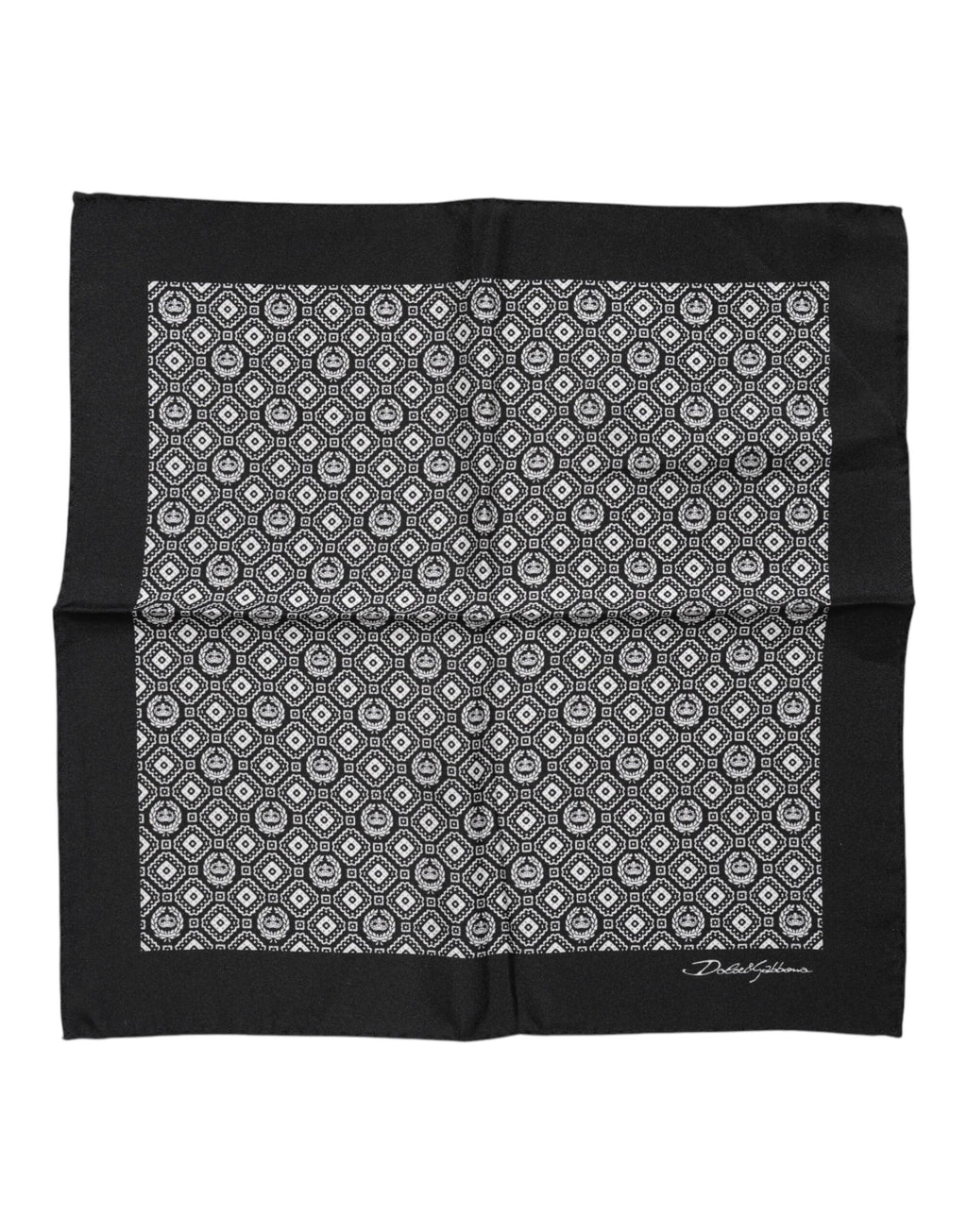 Foulard carré à motifs noir et blanc Dolce &amp; Gabbana
