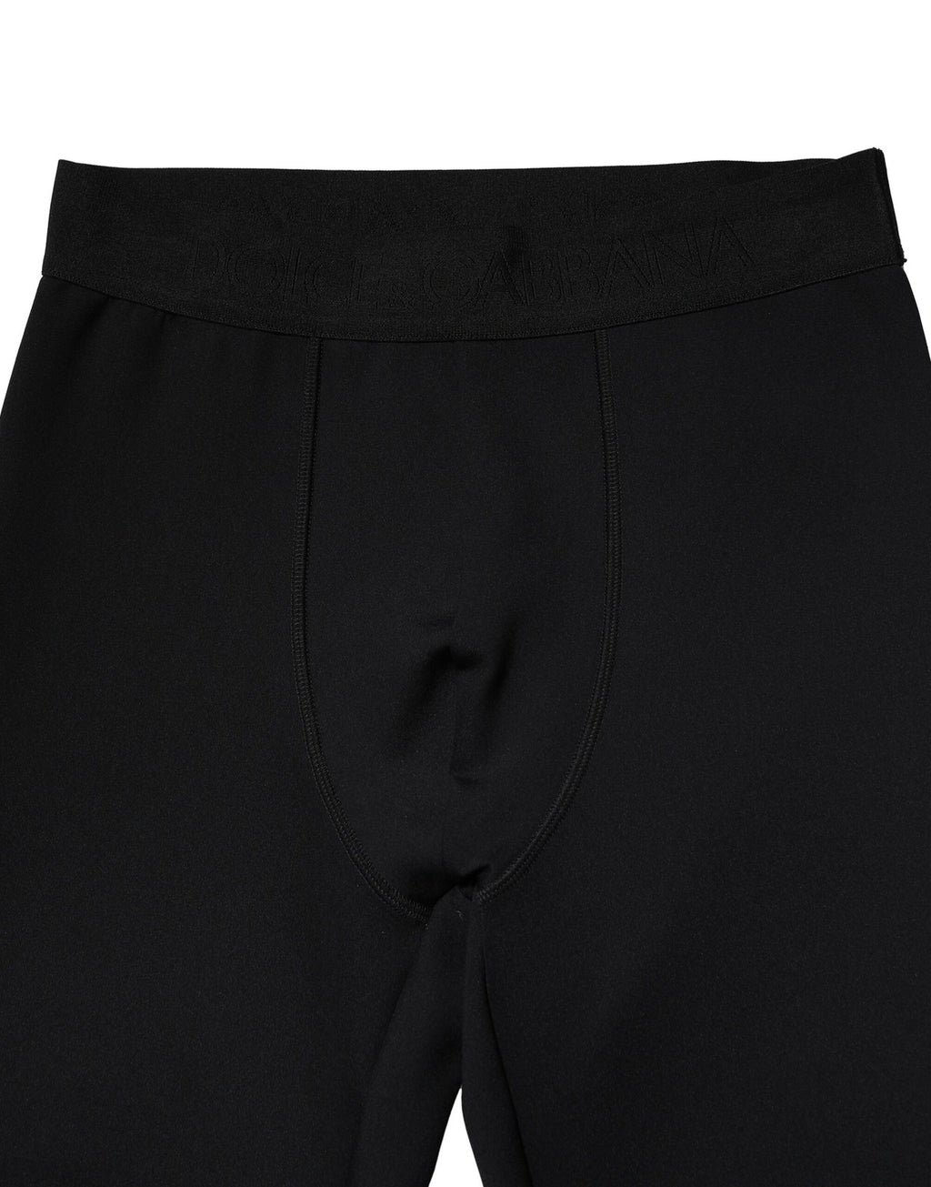 Dolce &amp; Gabbana Schwarze Leggings aus elastischem Nylon mit Logo für Herren