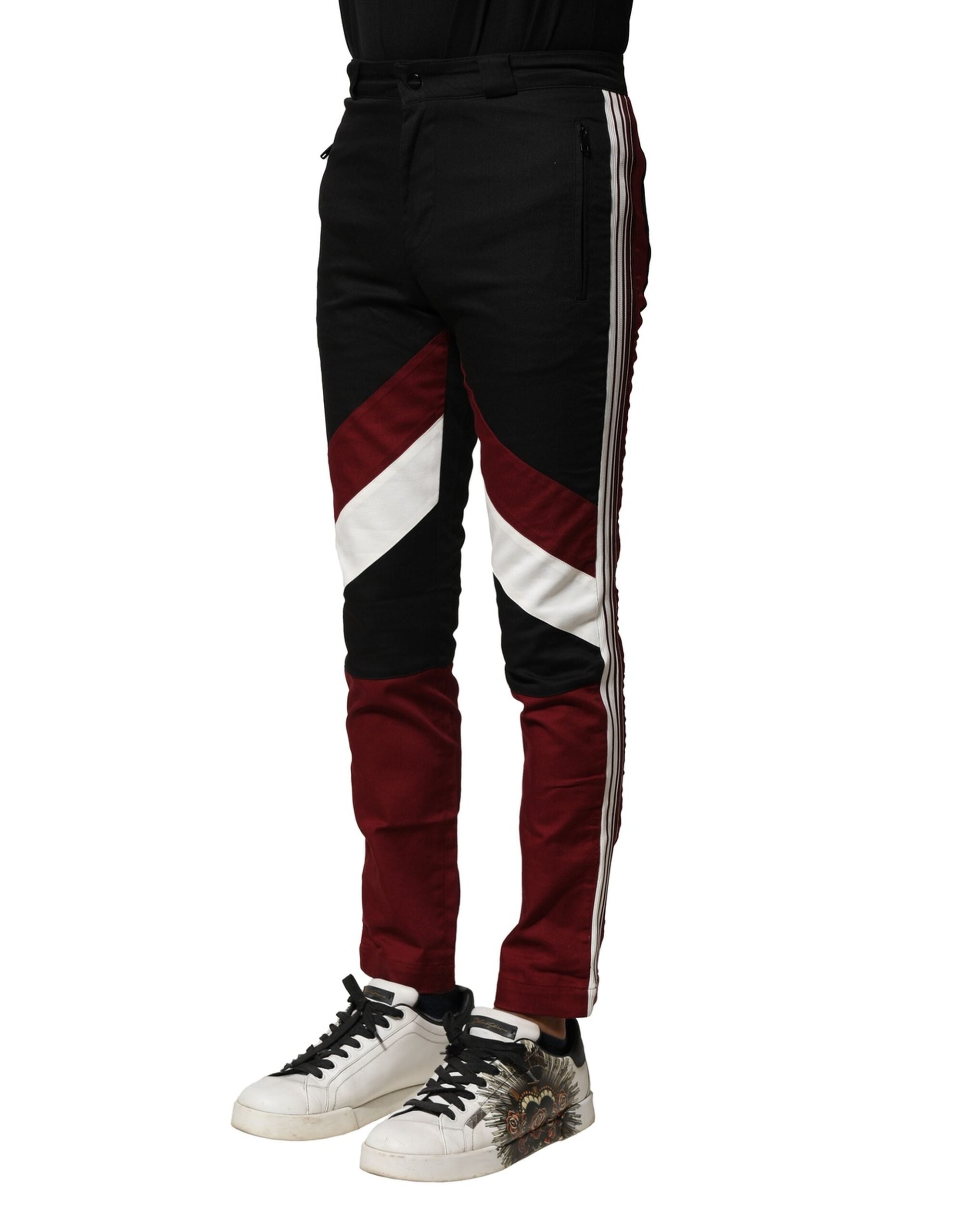 Pantalon de jogging en coton multicolore Dolce &amp; Gabbana pour homme