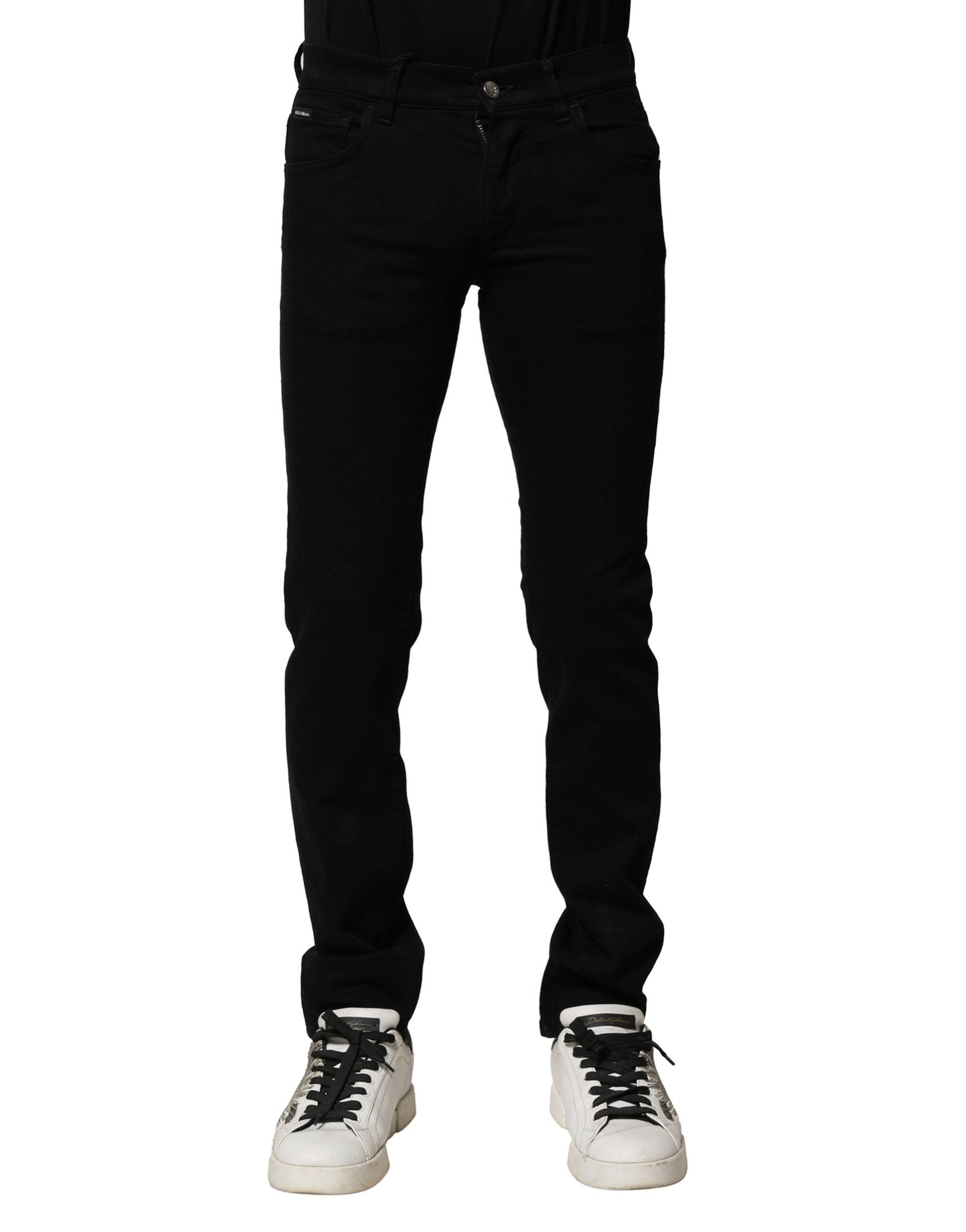 Jean skinny en coton stretch noir Dolce &amp; Gabbana pour homme