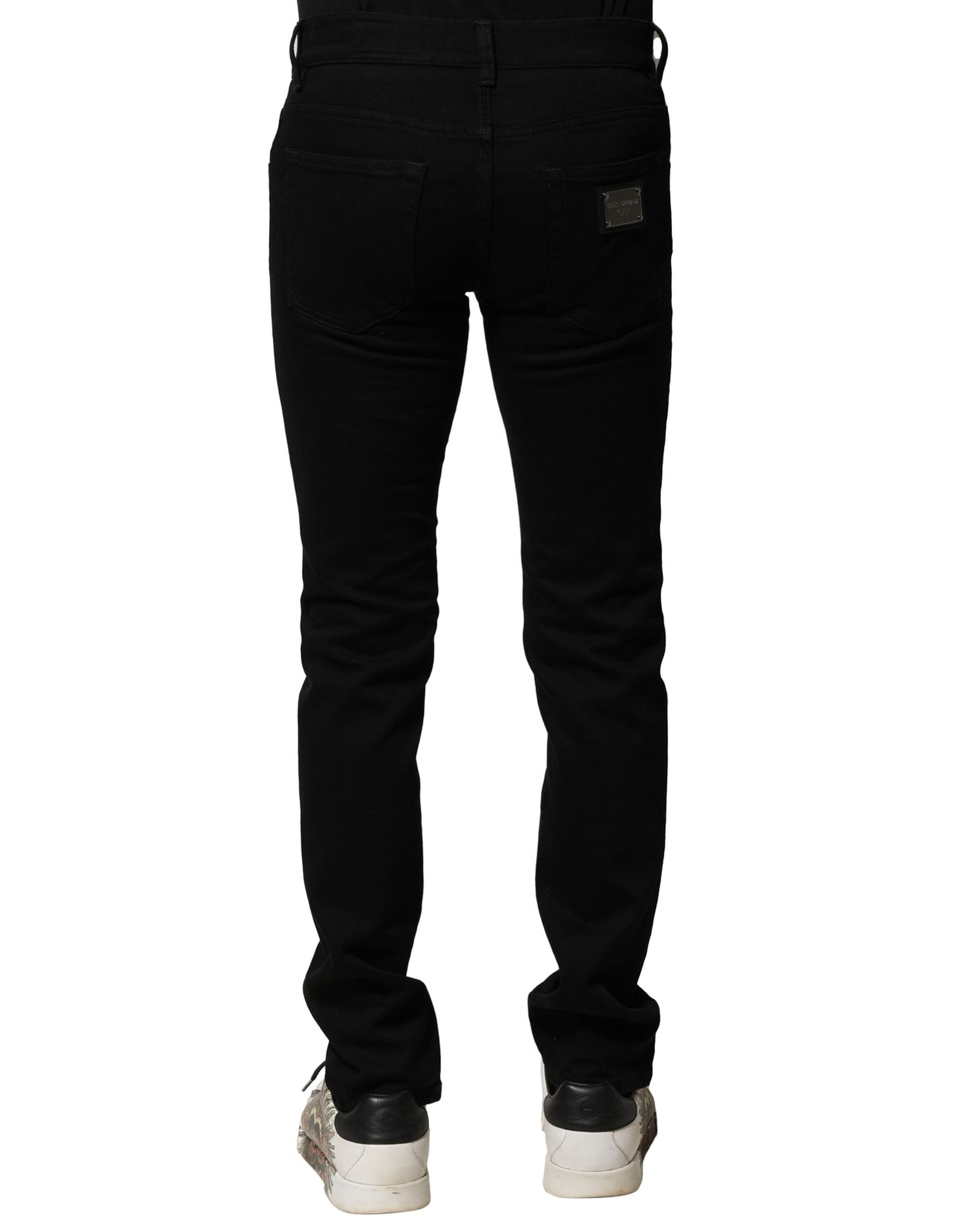 Jean skinny en coton stretch noir Dolce &amp; Gabbana pour homme