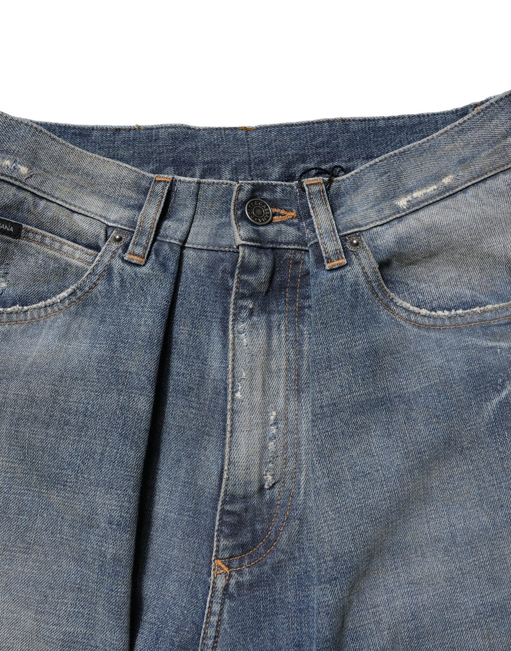 Dolce &amp; Gabbana Blaue zerfetzte Jeans aus Baumwolle für Herren