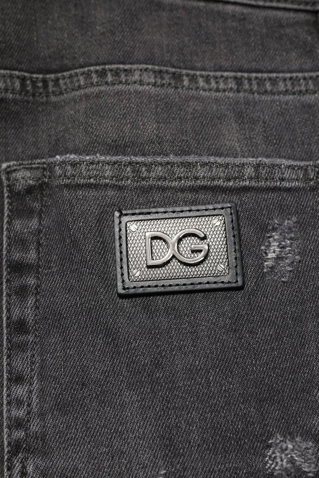 Jean slim en denim noir délavé Dolce &amp; Gabbana