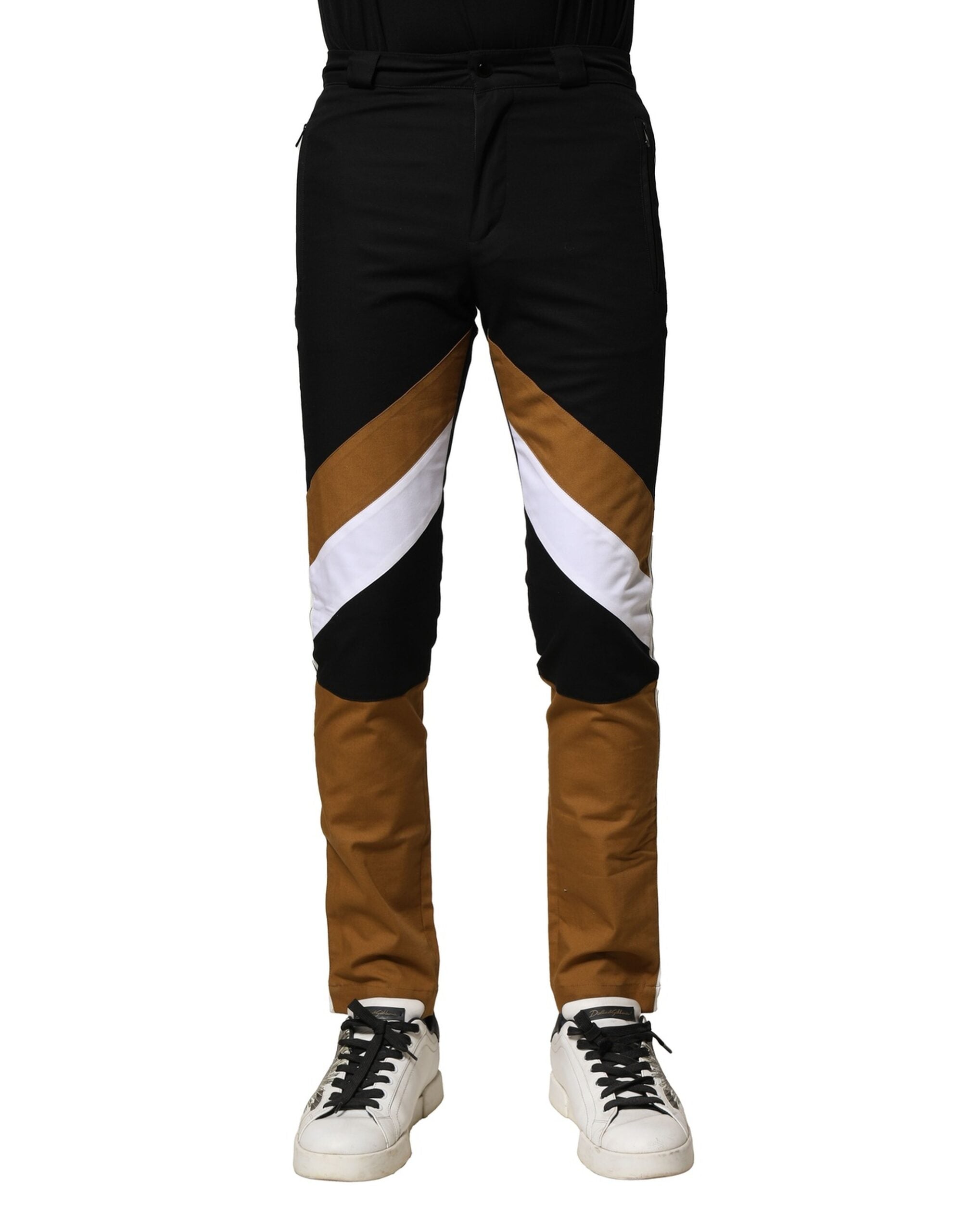 Pantalon slim en coton multicolore Dolce &amp; Gabbana pour homme