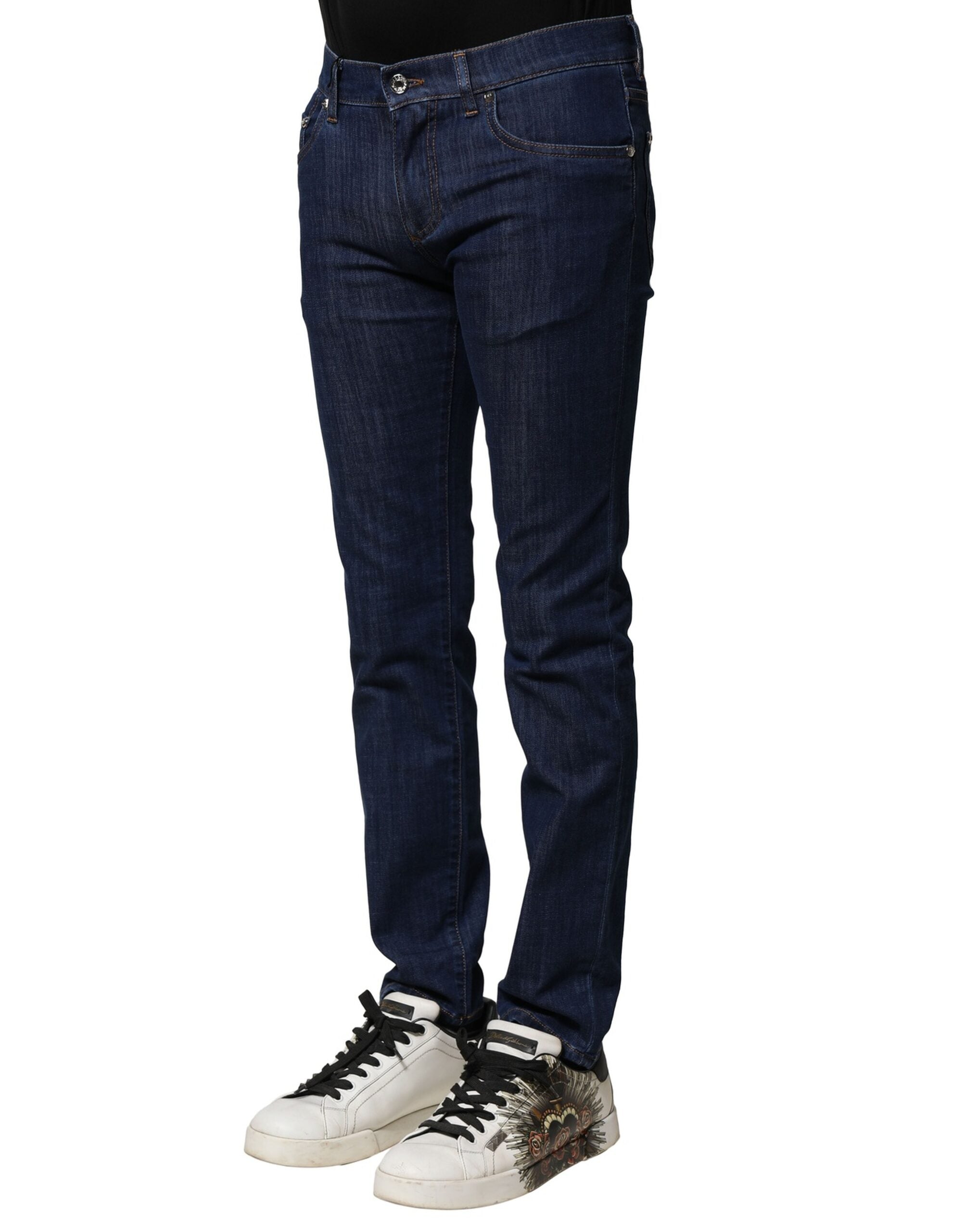 Jean skinny en coton stretch bleu Dolce &amp; Gabbana pour homme