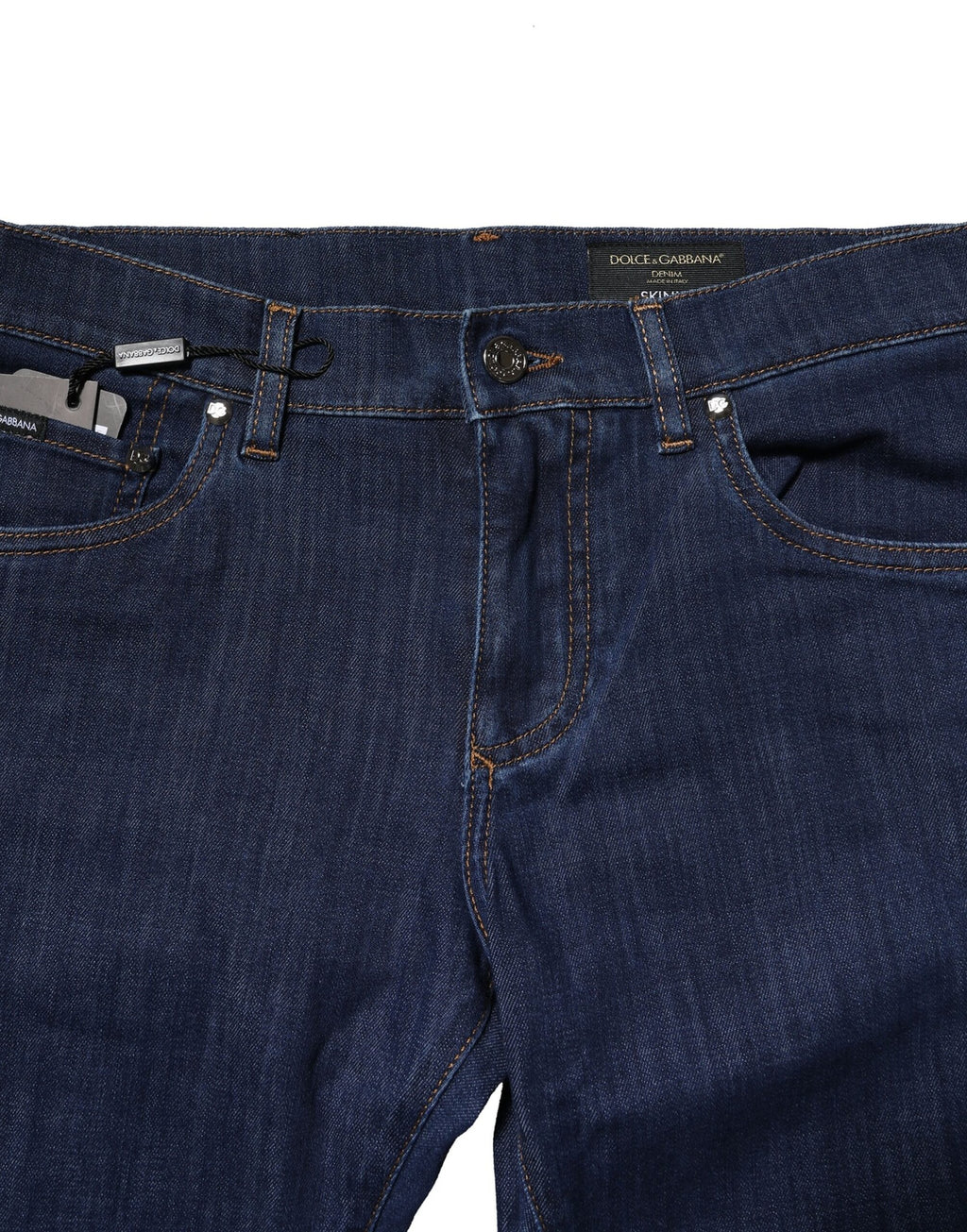 Dolce &amp; Gabbana Blaue Skinny Jeans aus Baumwollstretch für Herren