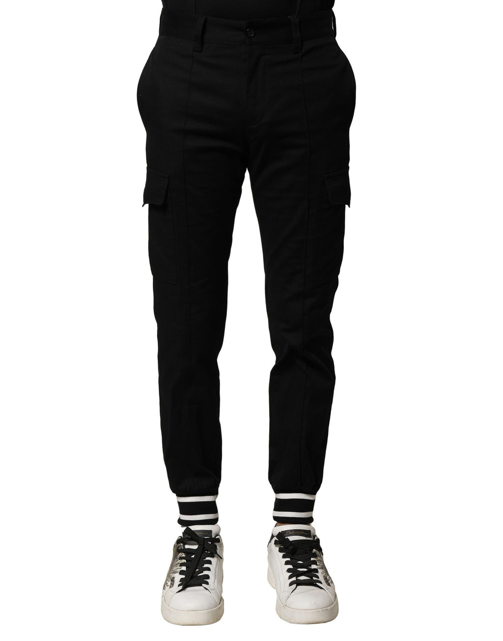 Dolce &amp; Gabbana – Schwarze Cargo-Jogginghose aus Baumwolle für Herren