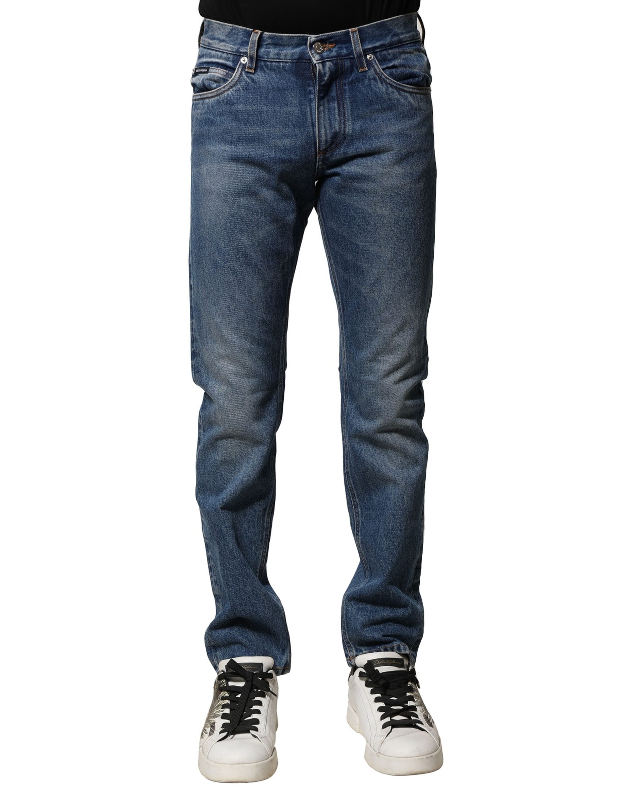 Jean slim en coton stretch bleu Dolce &amp; Gabbana pour homme