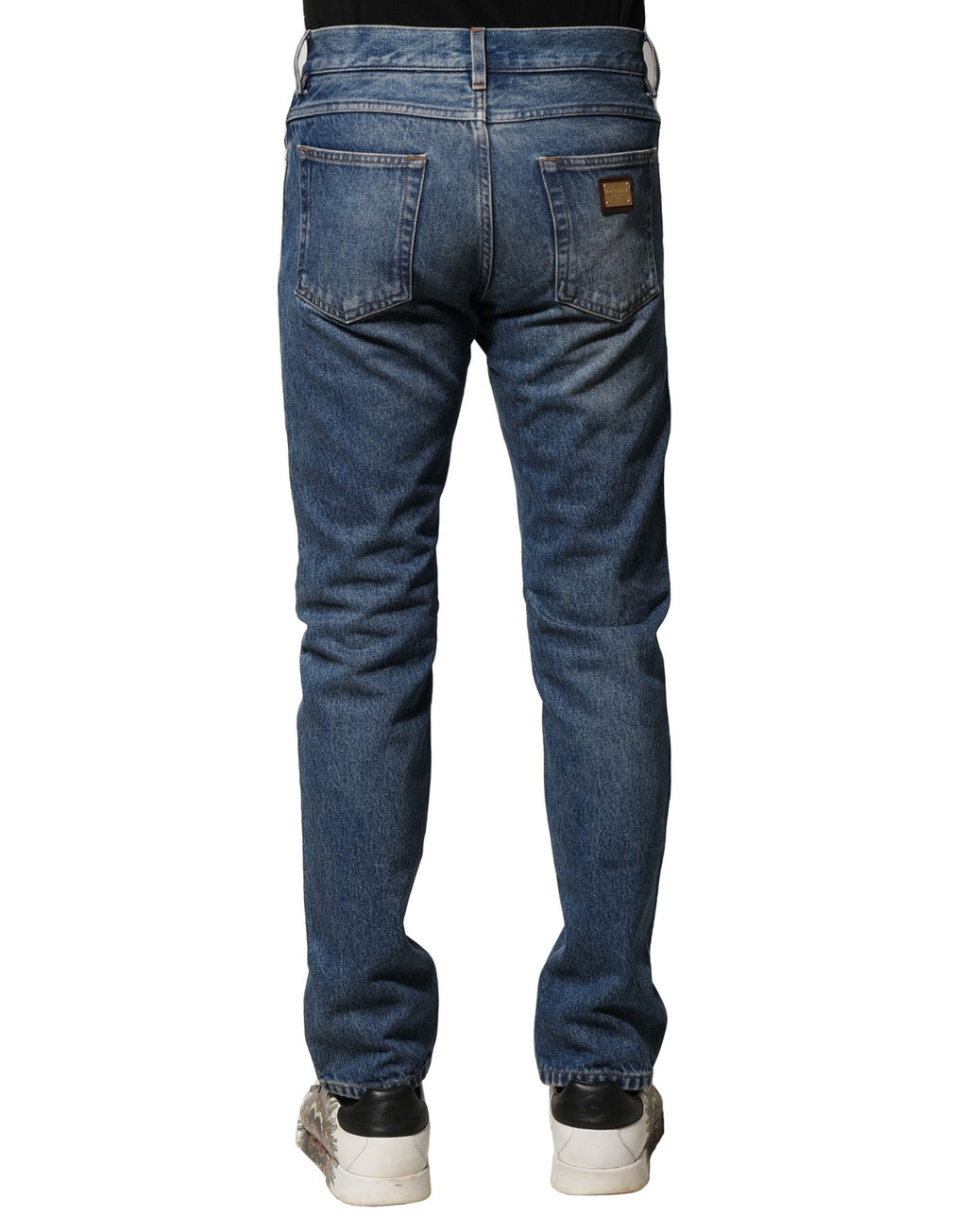 Dolce &amp; Gabbana Herren Jeans in Slim Fit aus Stretch-Baumwolle in Blau