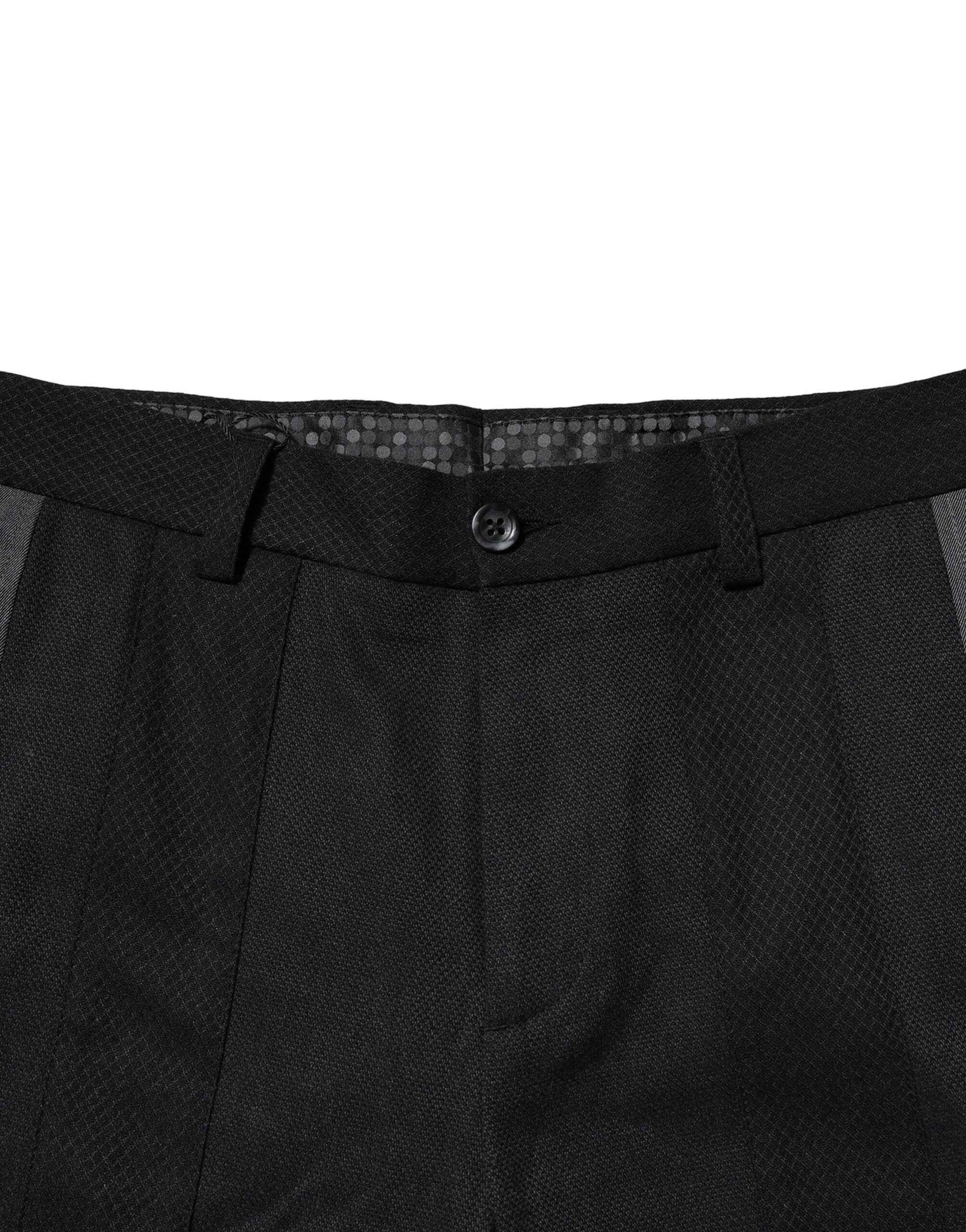 Pantalon fuselé en coton noir et gris Dolce &amp; Gabbana pour homme