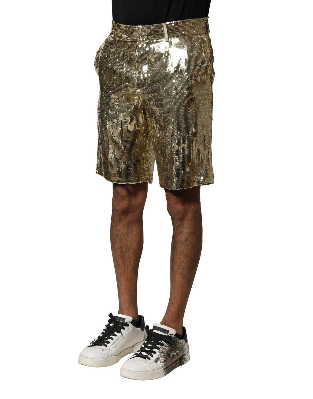 Bermuda Dolce &amp; Gabbana en polyester orné de sequins dorés