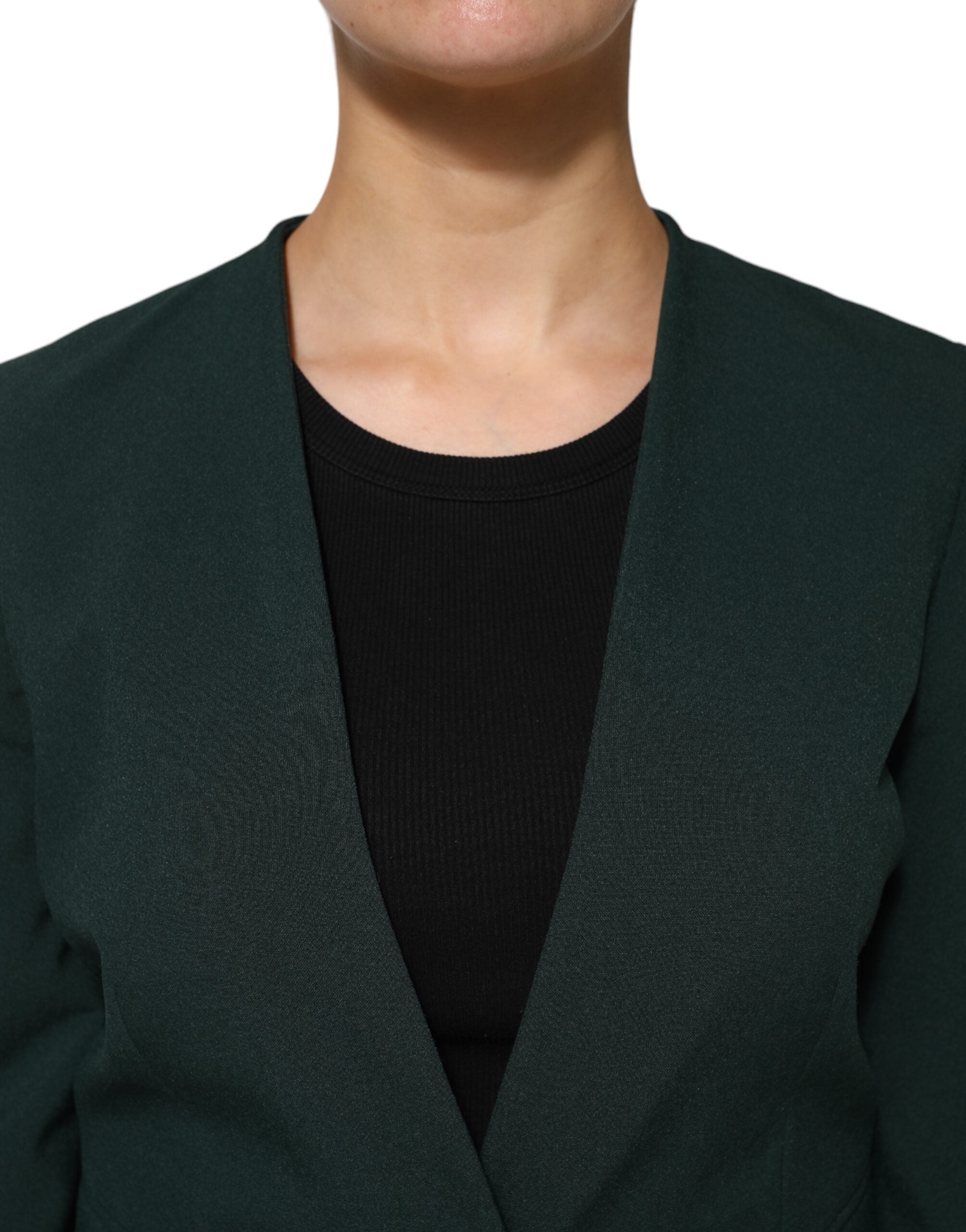 Veste manteau verte Maison Margiela à simple boutonnage et un bouton