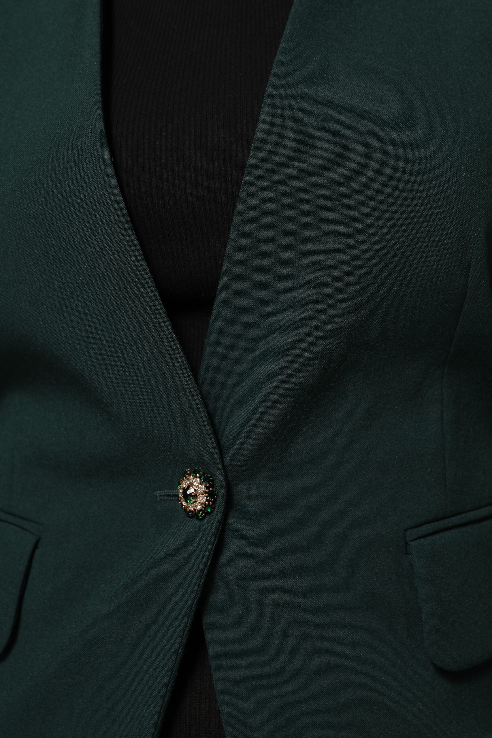 Veste manteau verte Maison Margiela à simple boutonnage et un bouton