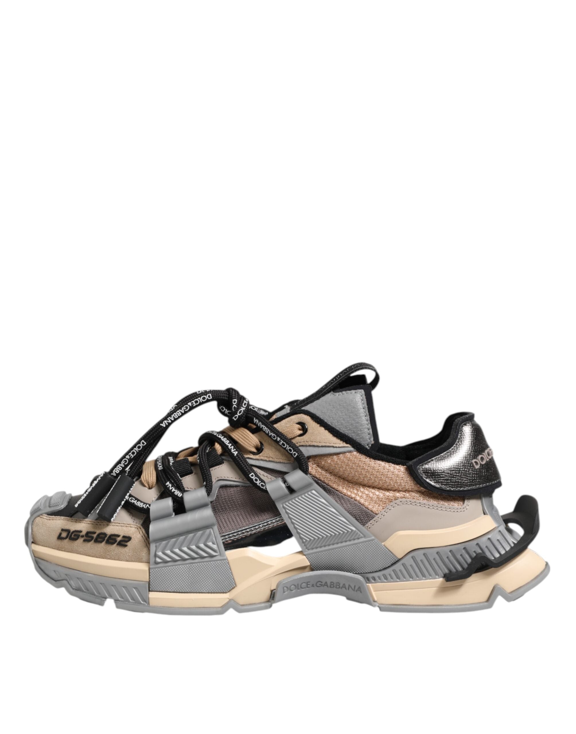 Dolce &amp; Gabbana – Mehrfarbige Space-Sneakers mit Einsätzen
